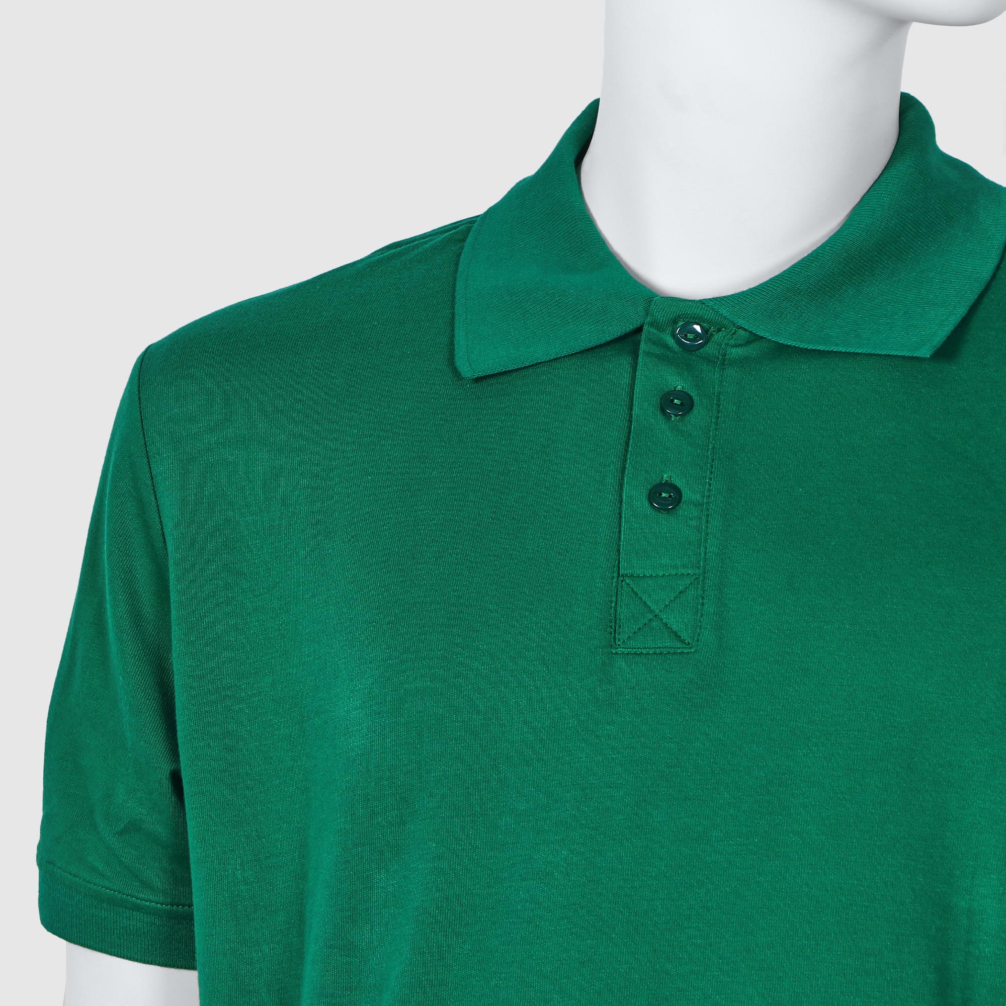 Мужская футболка-поло Diva Teks зелёная (DTD-09), цвет зелёный, размер 44-46 - фото 3