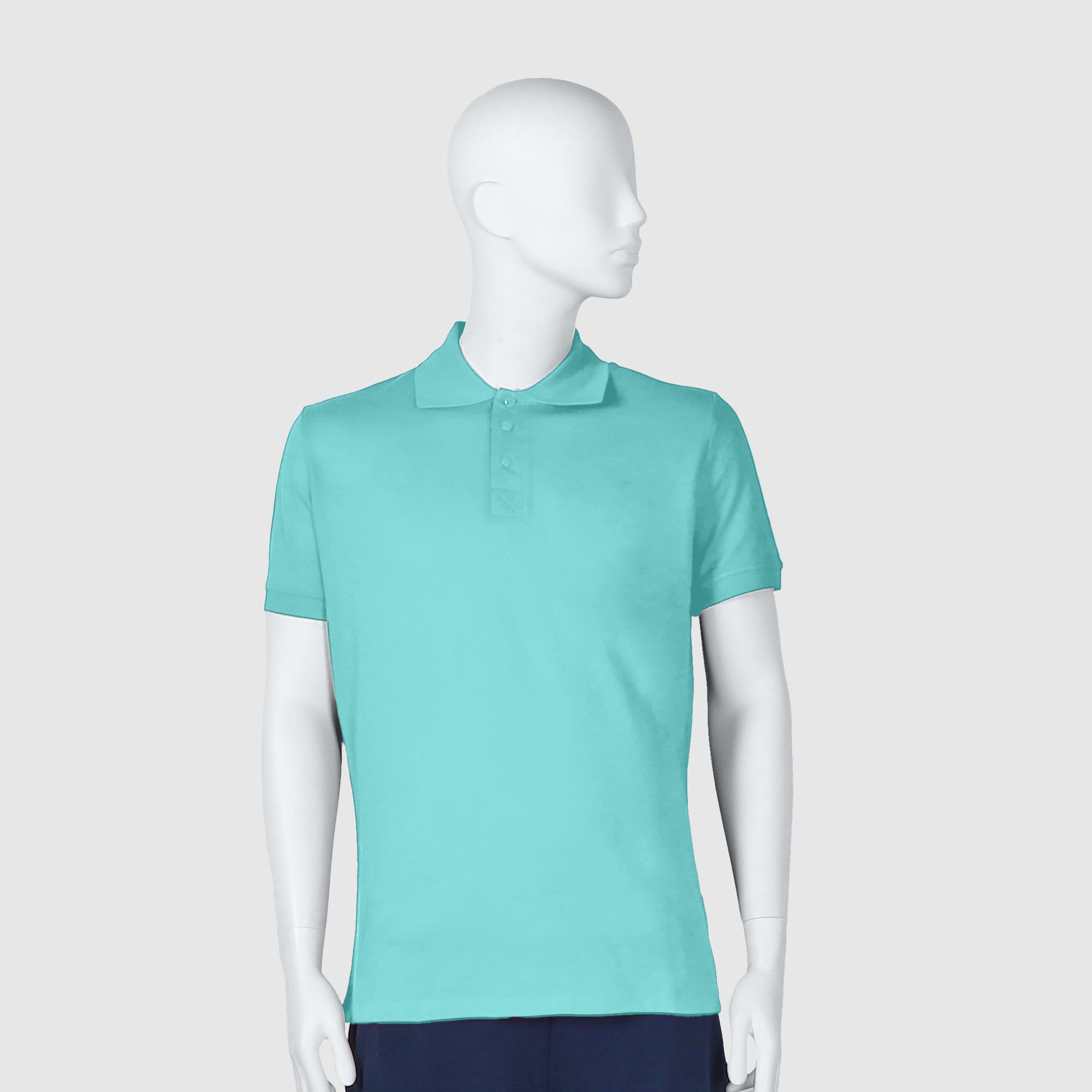 Мужская футболка-поло Diva Teks лазурная (DTD-12), цвет лазурный, размер 44-46