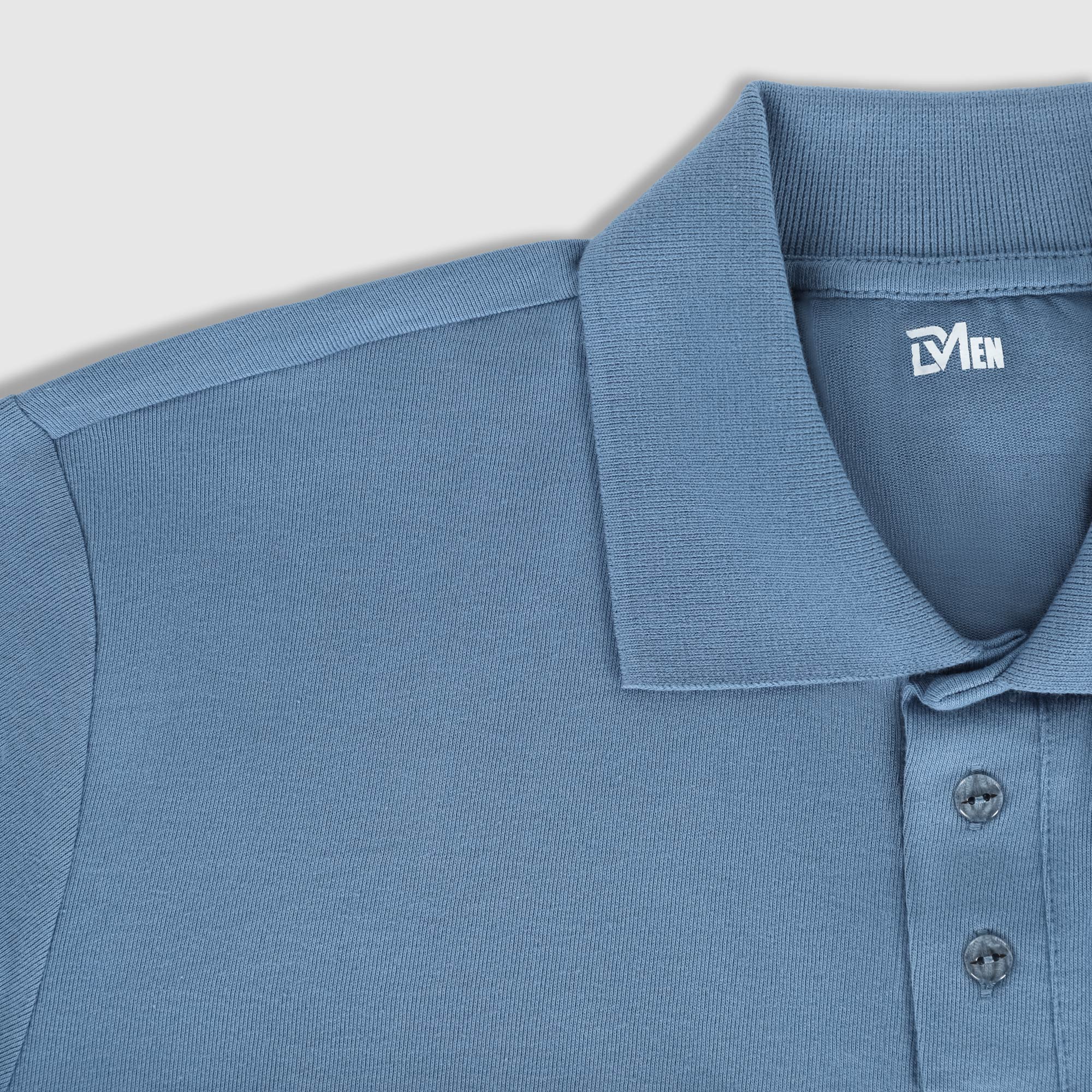 Рубашка мужская Diva Teks поло голубая, цвет голубой, размер XL - фото 3