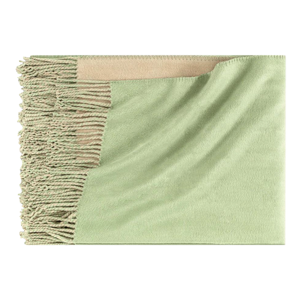 фото Плед togas маринетти бежевый с зелёным 140х180 см