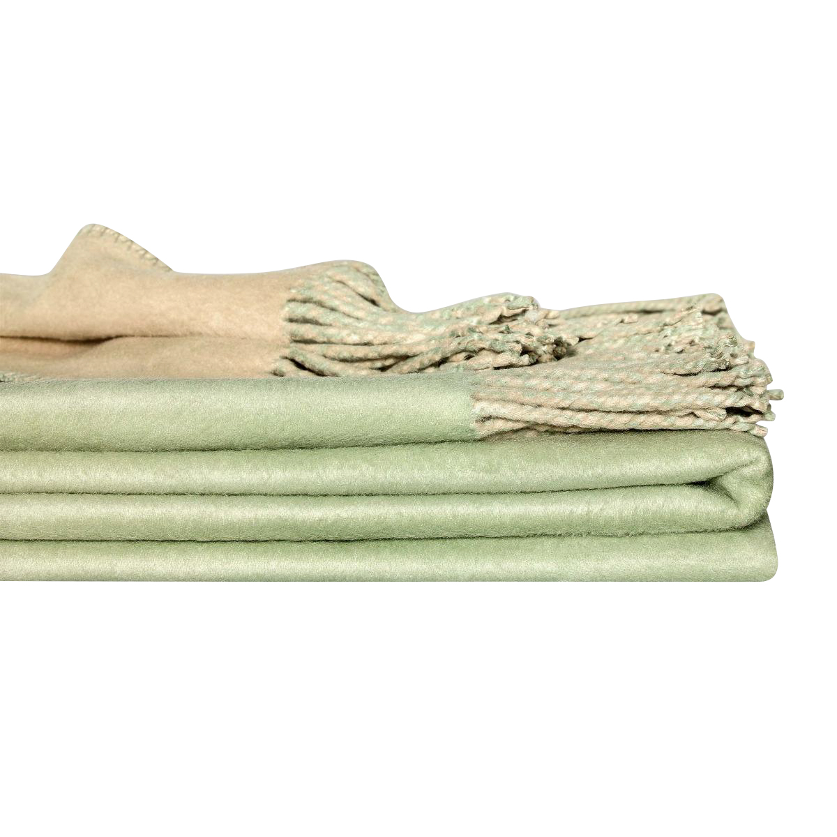 фото Плед togas маринетти бежевый с зелёным 200х210 см