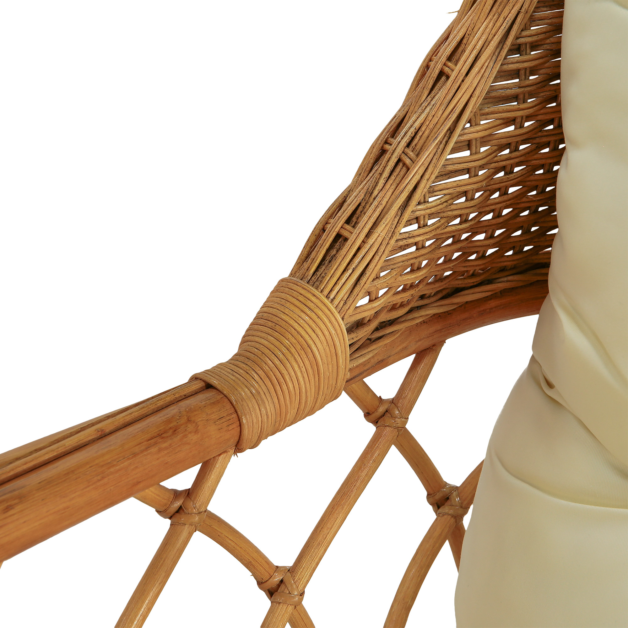 Кресло-качалка Rattan grand honey с подушками, цвет коричневый - фото 5