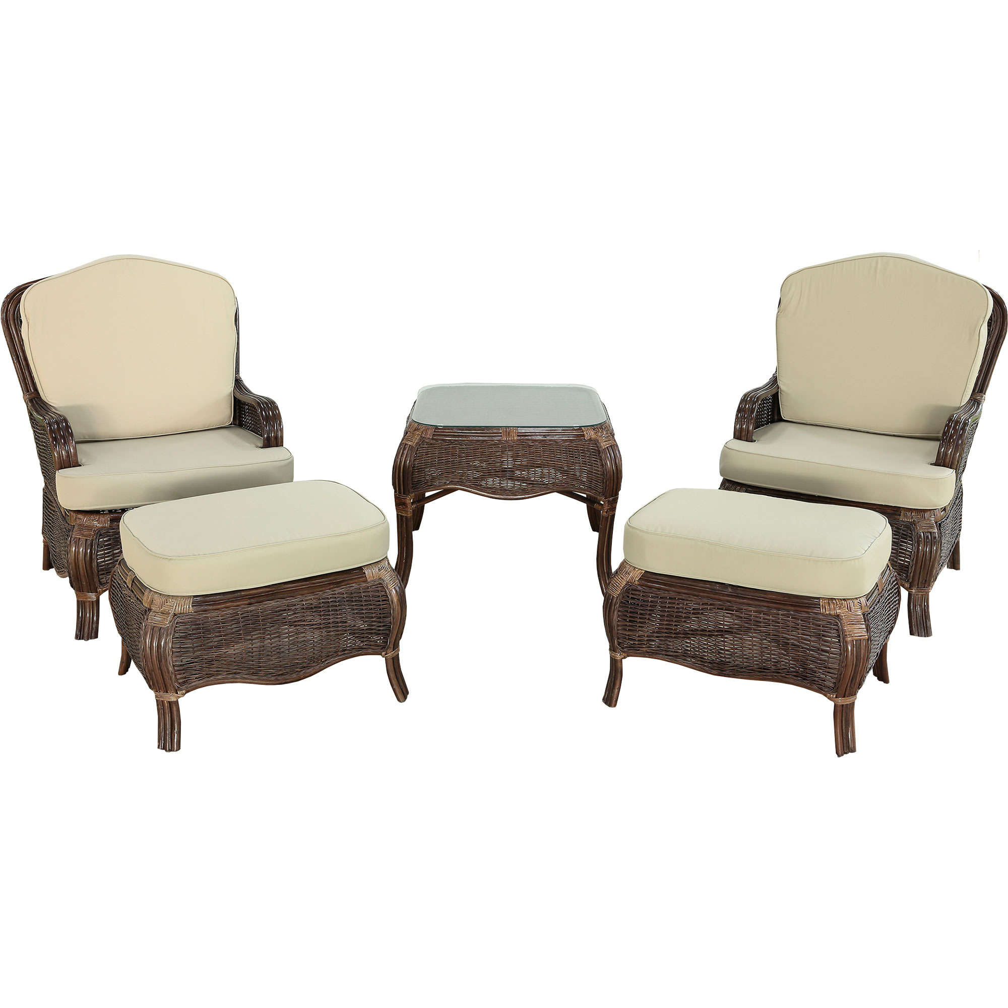 Комплект мебели Rattan grand Manchester 5 предметов, цвет коричневый - фото 1