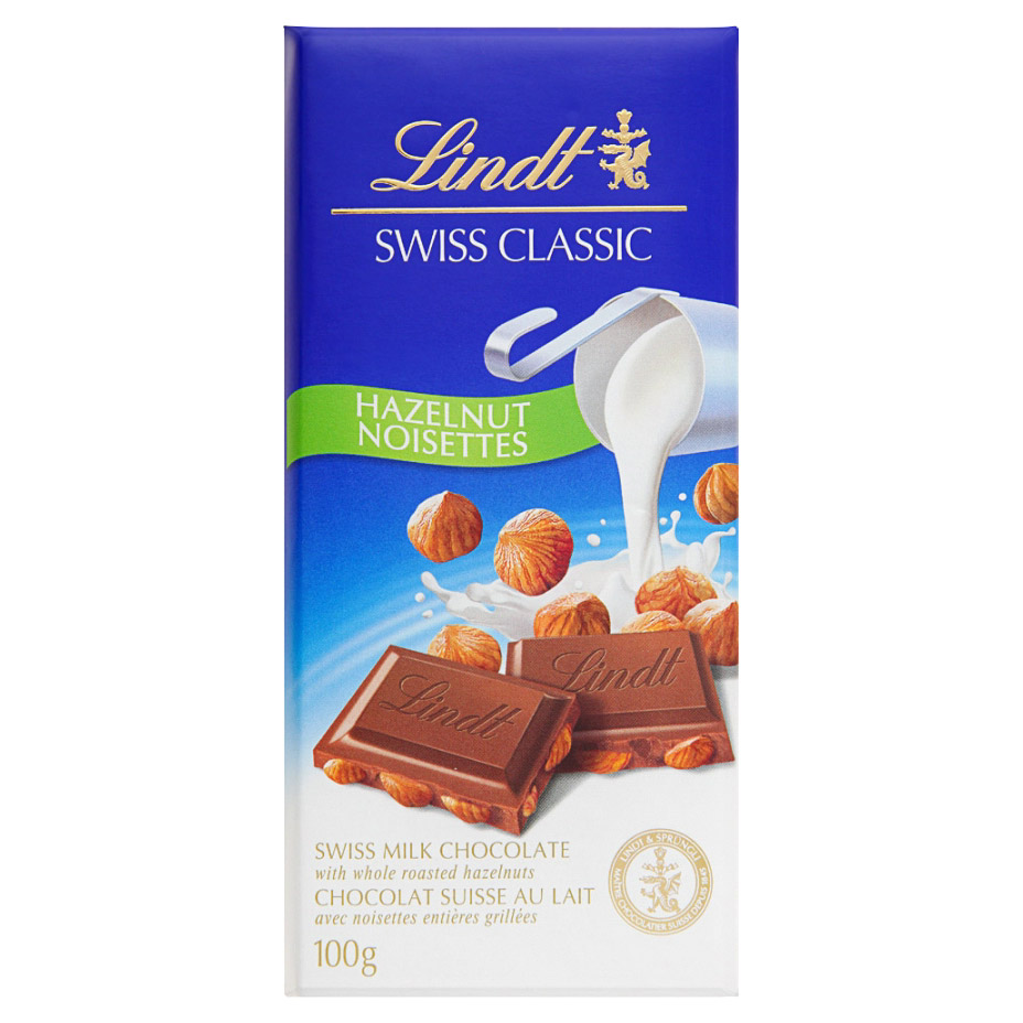 фото Шоколад молочный lindt swiss classic с фундуком 100 г