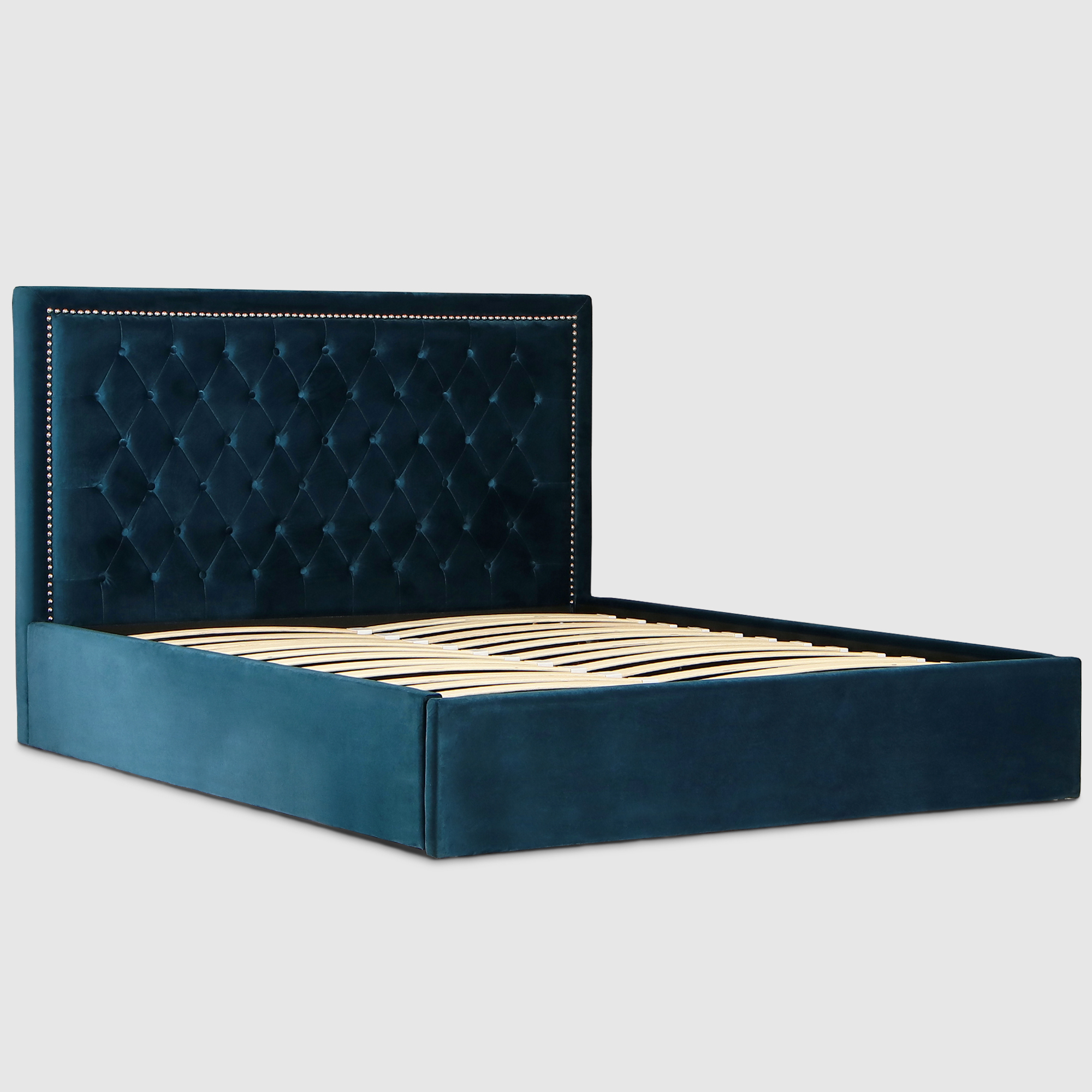 Кровать двуспальная AHF Александра синяя 160x200 см