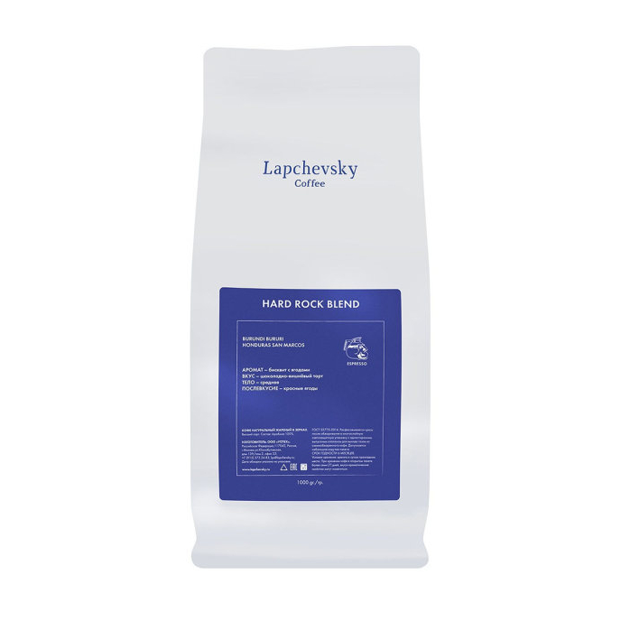 фото Кофе в зернах lapchevsky coffee hard rock blend, 250 г