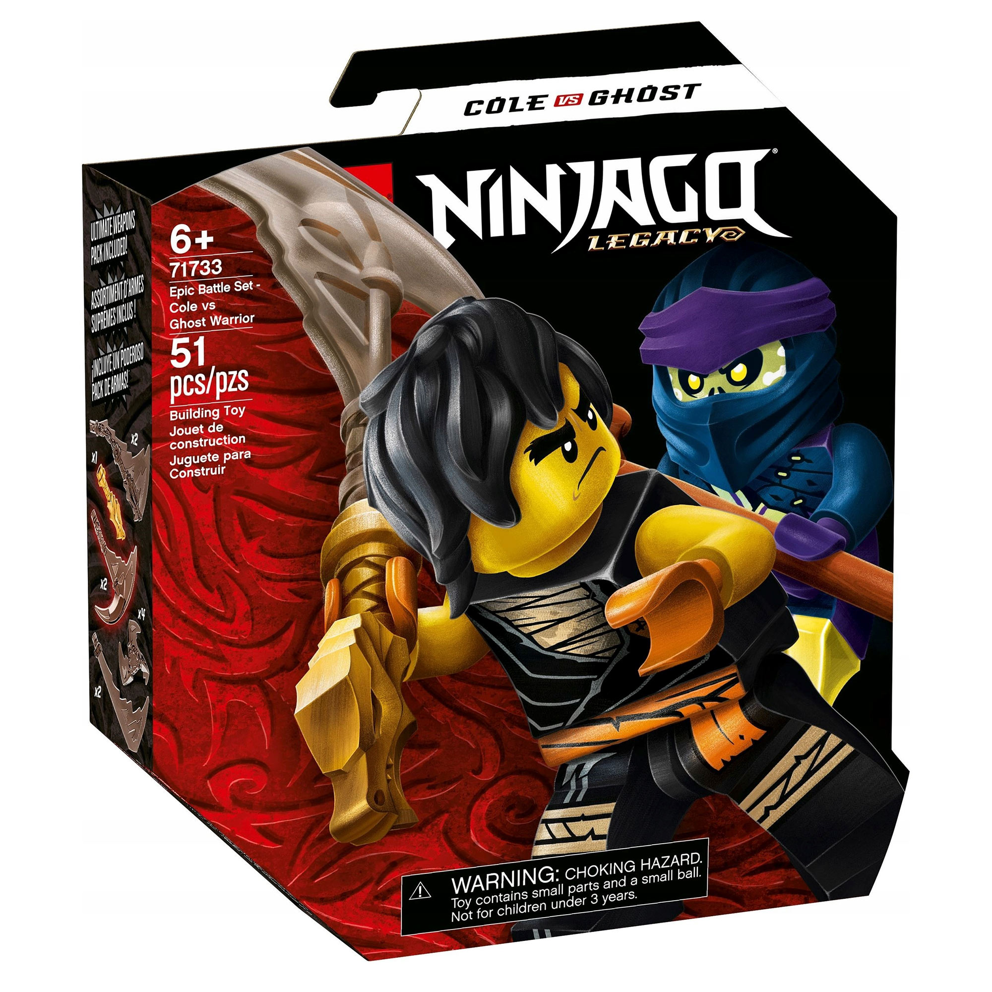 фото Конструктор lego ninjago "легендарные битвы: коул против призрачного воина" 71733