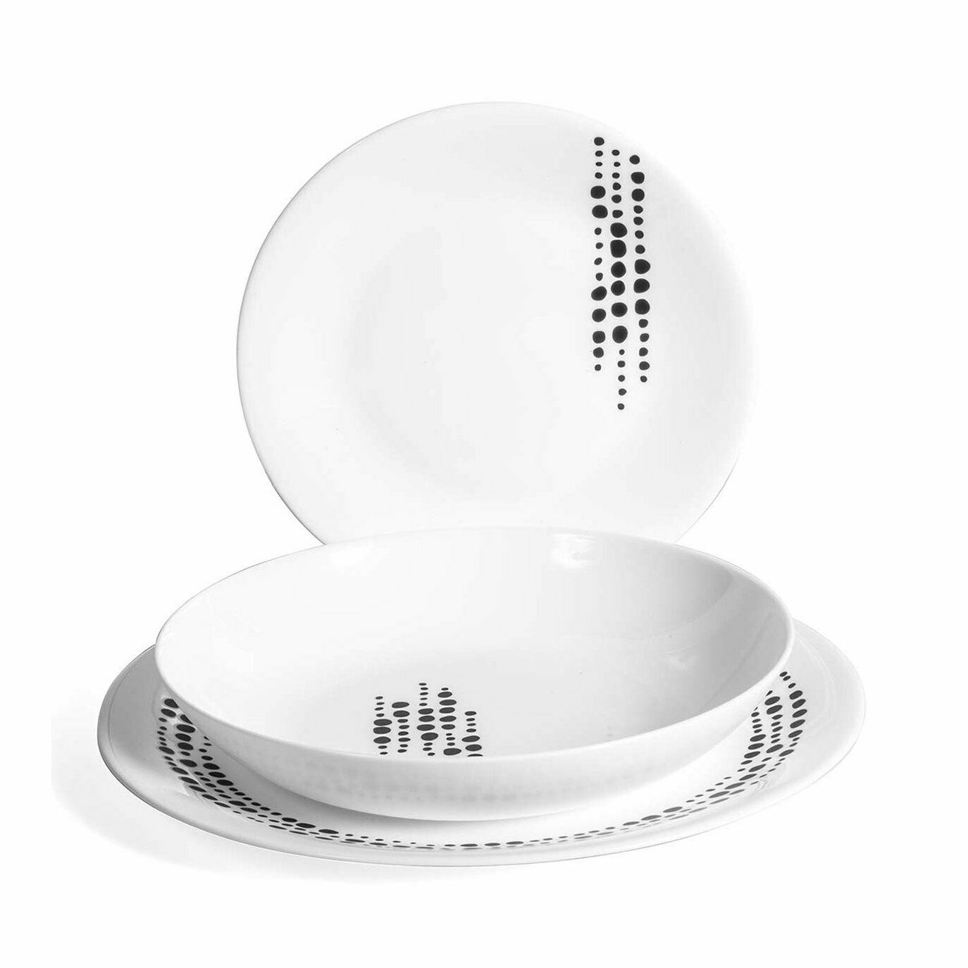 Набор посуды Bormioli Rocco Chiaroscuro 18 предметов в ассортименте, цвет белый - фото 1