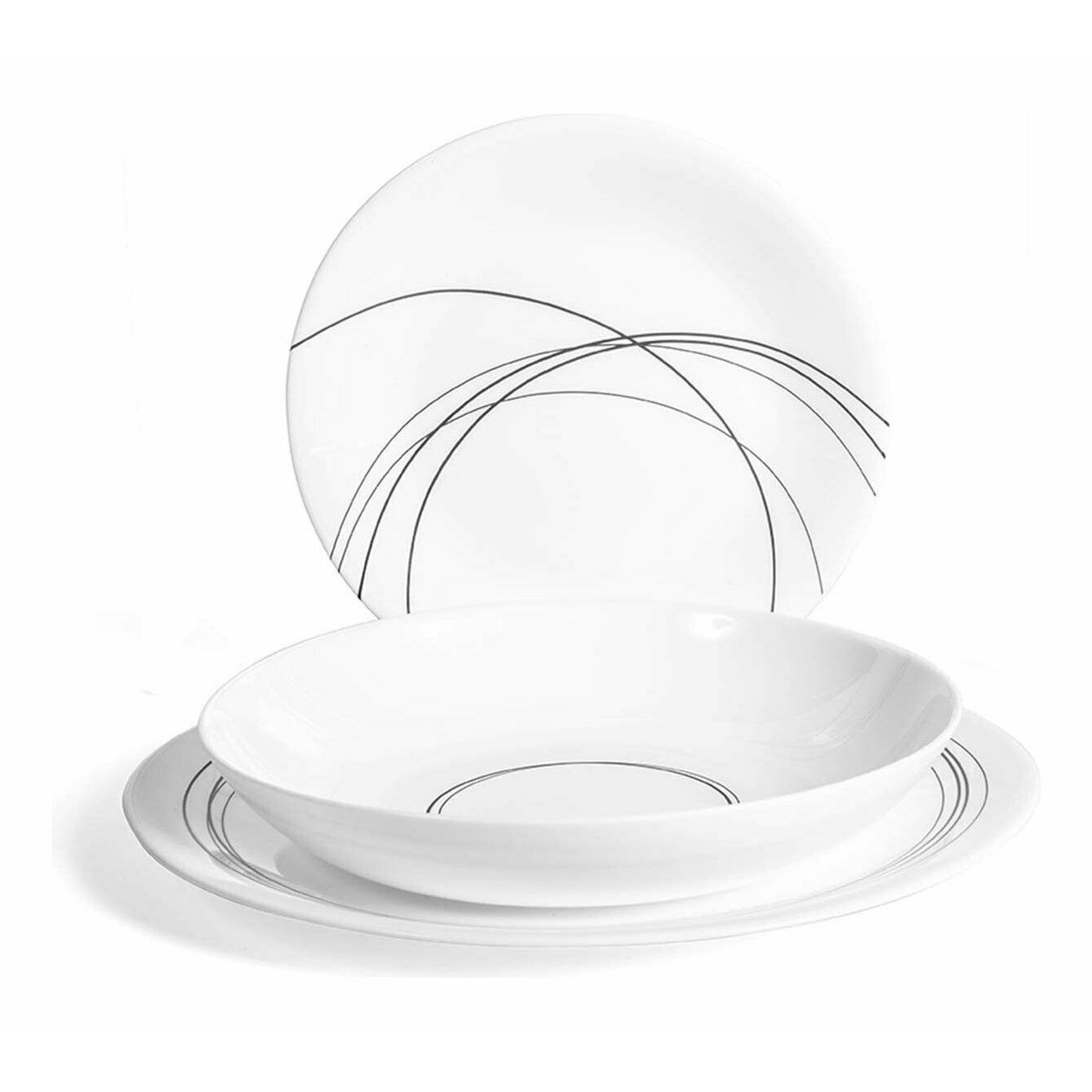 Набор посуды Bormioli Rocco Chiaroscuro 18 предметов в ассортименте, цвет белый - фото 3