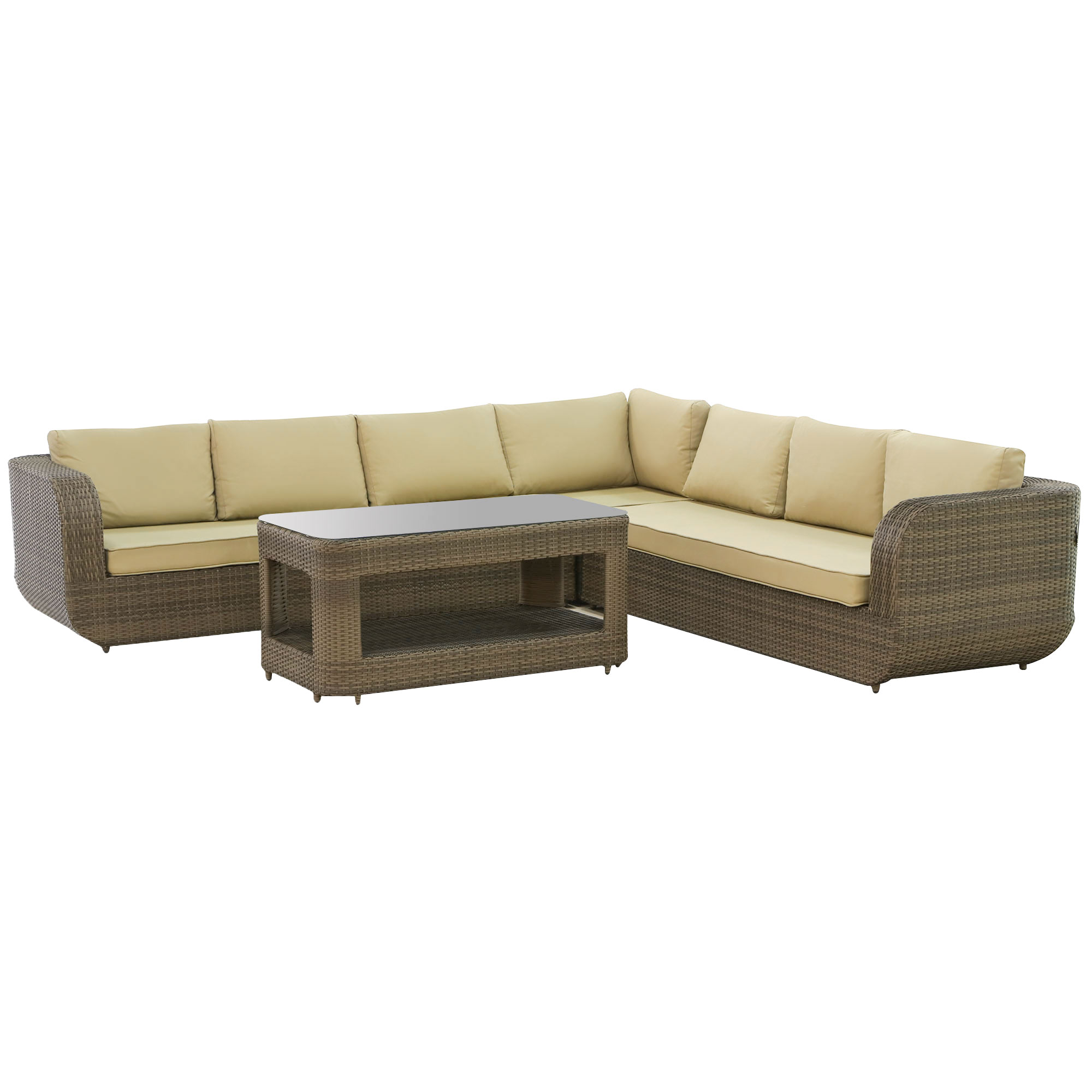 Комплект мебели Mavi rattan 016dkst, цвет коричневый, размер 200х85х65/85х85х65 - фото 1