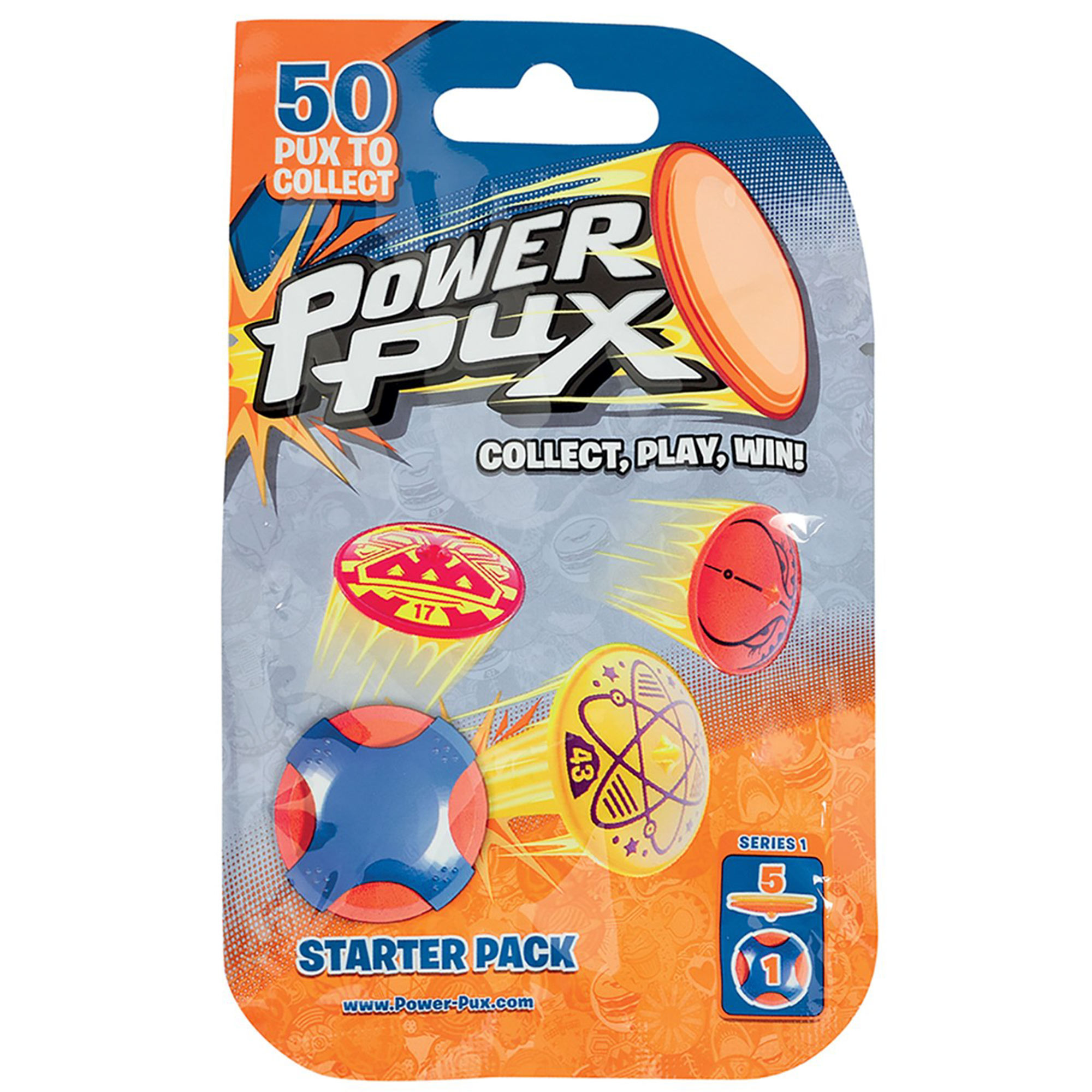Набор игровой Power Pux стартовый 5 прыгающих фишек-флипов