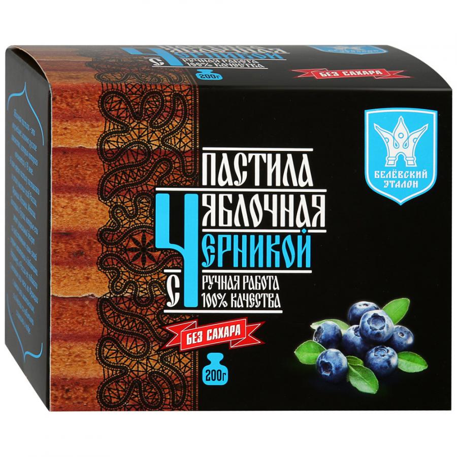 Пастила Белёвский эталон яблочная с черникой без сахара 200 г 209₽