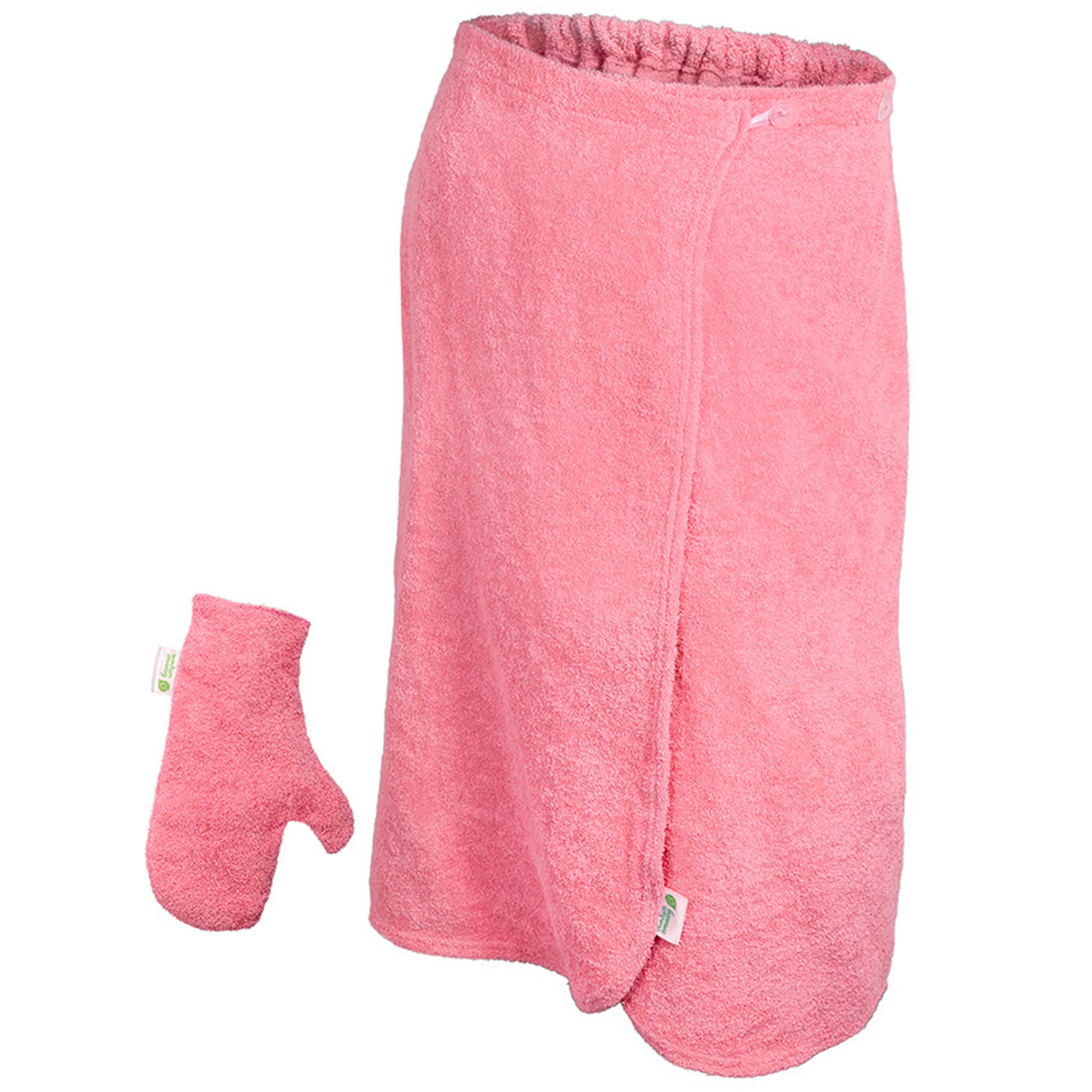 Махровый комплект для женщин Банные штучки розовый 2 предмета - фото 1