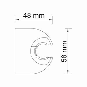 фото Настенный держатель лейки wasserkraft чёрный 5,8х4,8 см