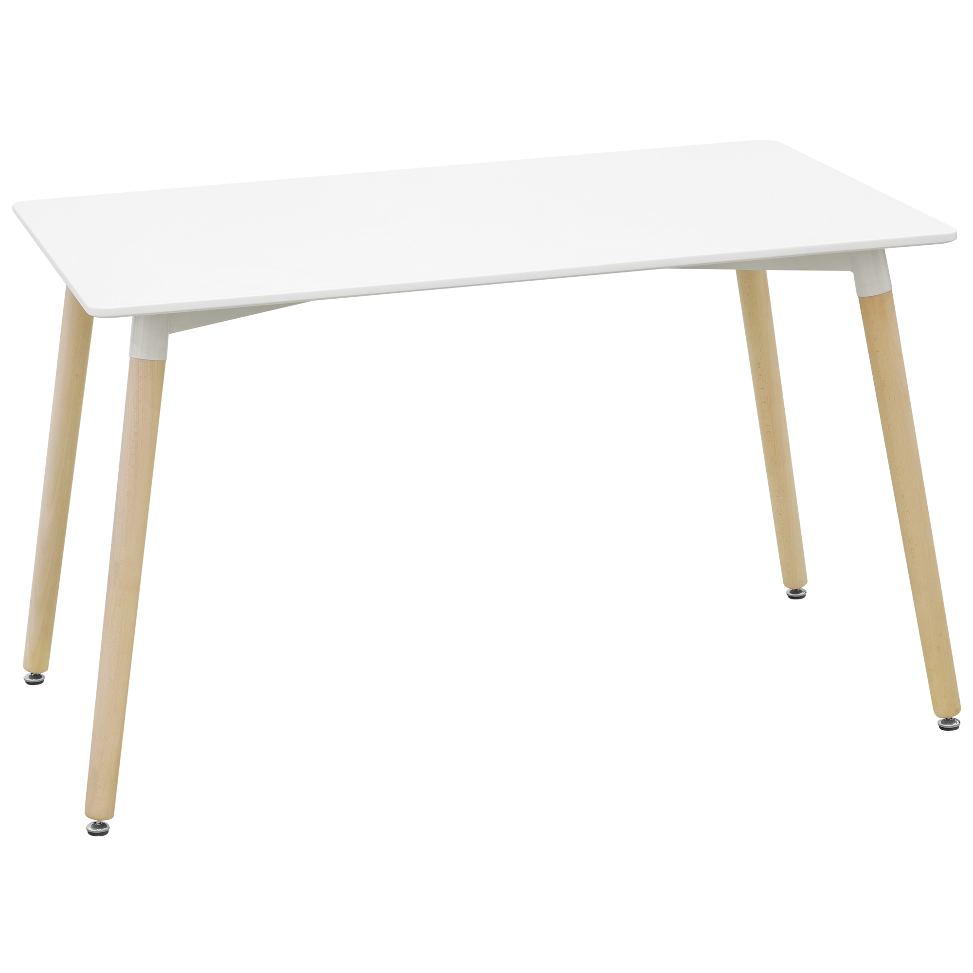 Комплект Langfang Грейс: стол + 4 стула белый/коричневый, размер 120х80х75см - фото 2