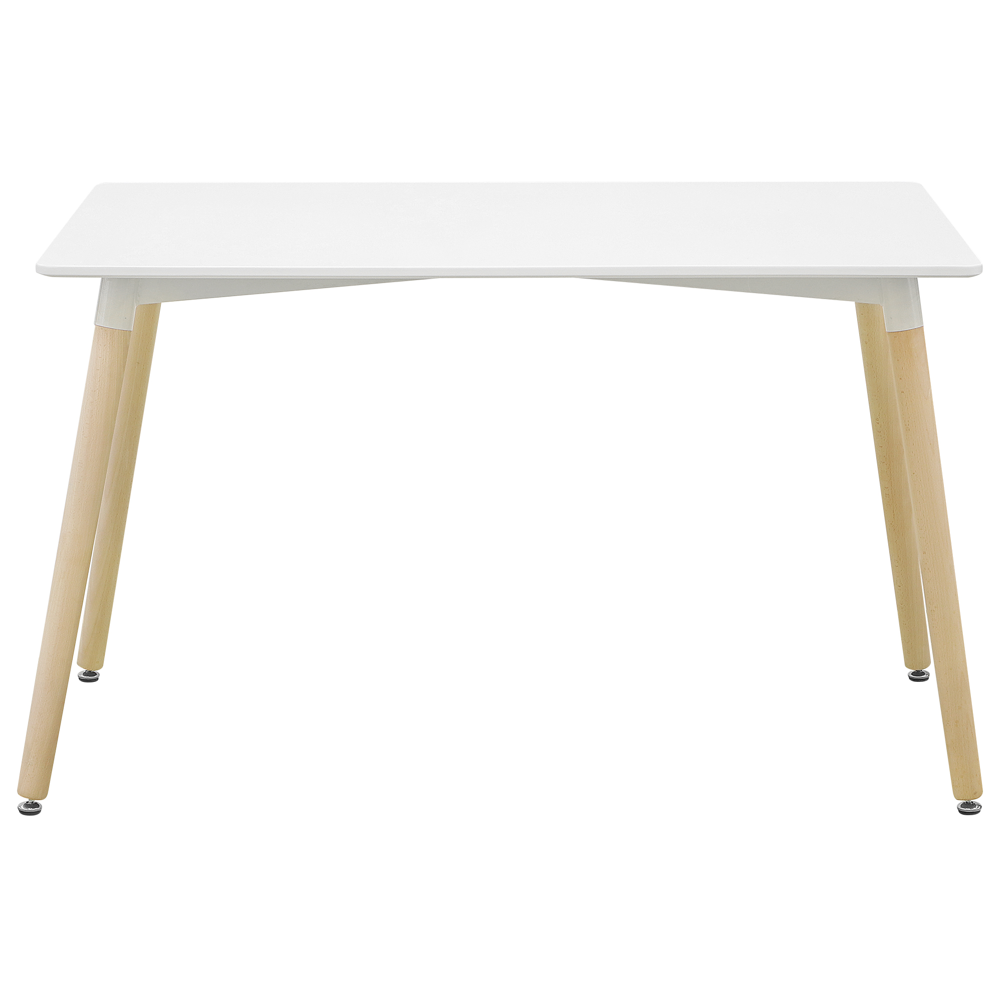 Комплект Langfang Грейс: стол + 4 стула белый/коричневый, размер 120х80х75см - фото 3