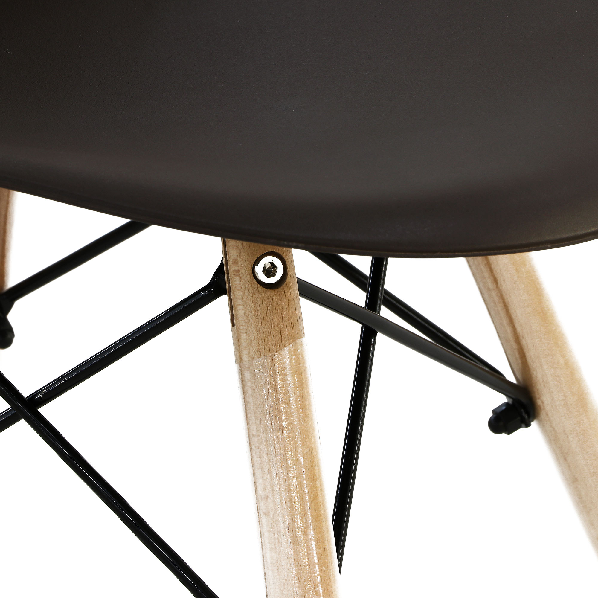 Комплект Langfang Грейс: стол + 4 стула белый/коричневый, размер 120х80х75см - фото 7