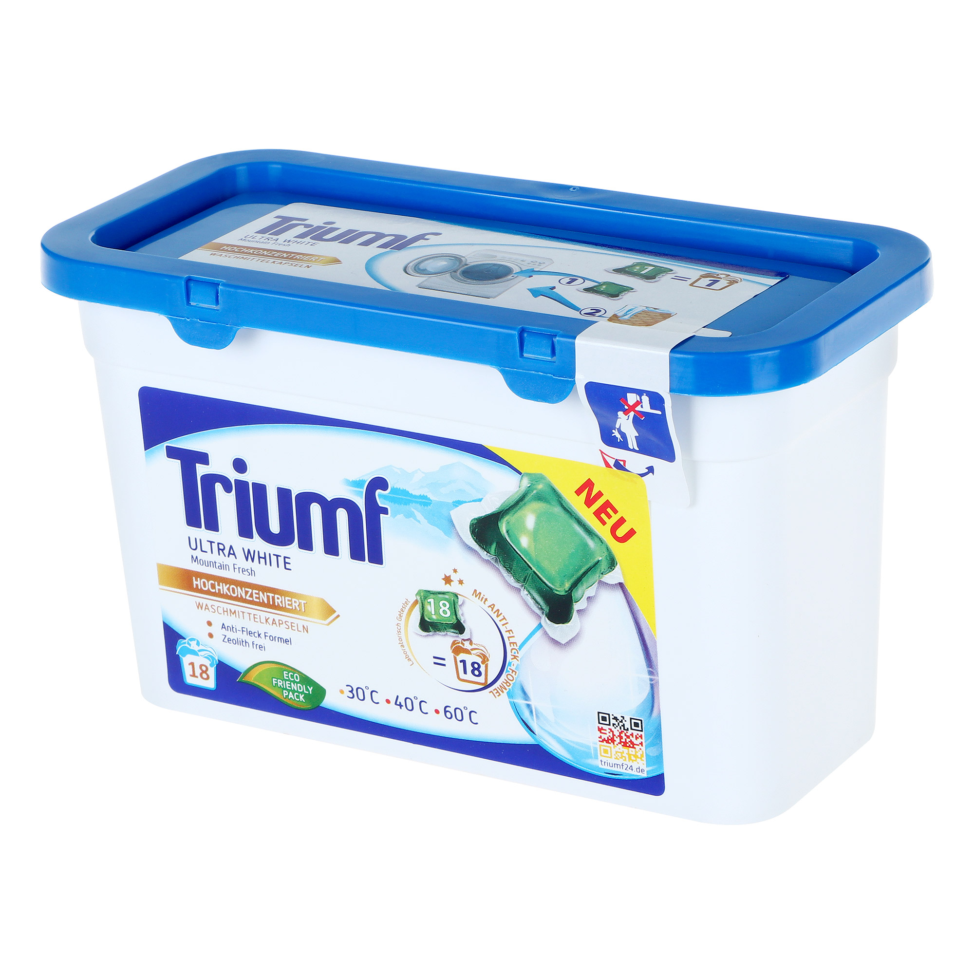 Капсулы для стирки Triumf ultra white 18 шт - фото 1
