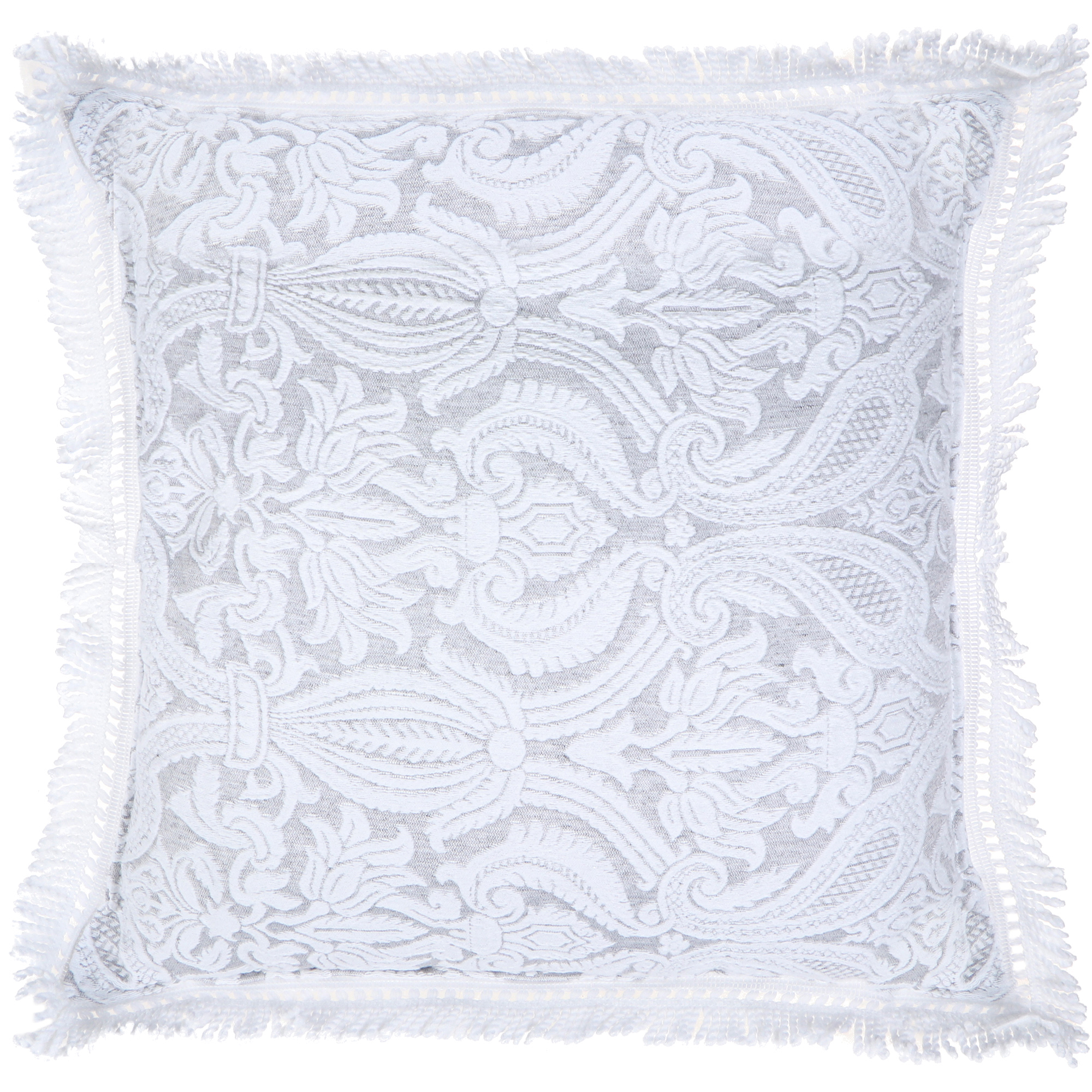 фото Декоративная подушка laroche серо-белая 50х50 см