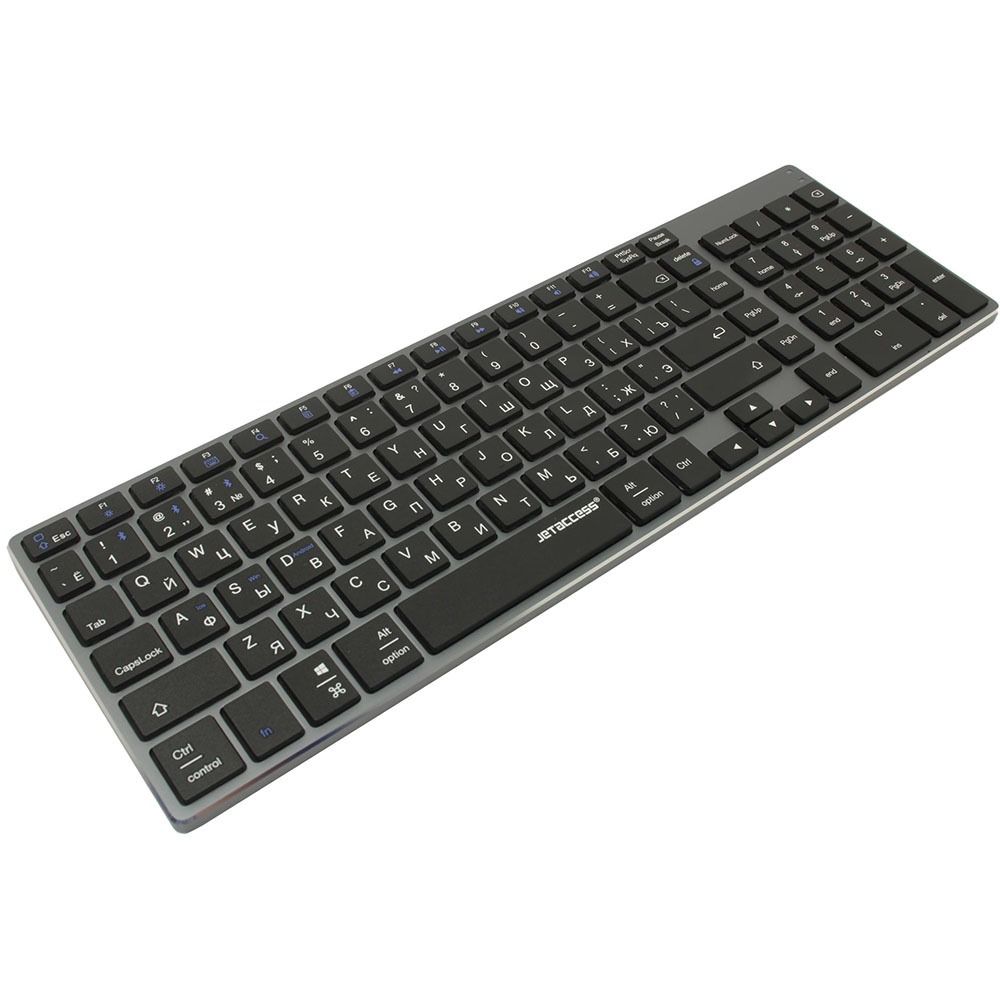 Ультратонкая bluetooth-клавиатура JET.A с аккумулятором SLIM LINE K1 BT серая