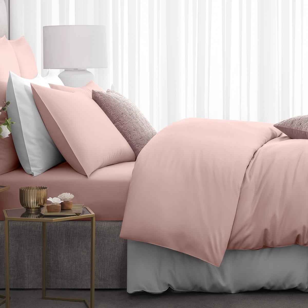 фото Комплект постельного белья togas авари розовый евро
