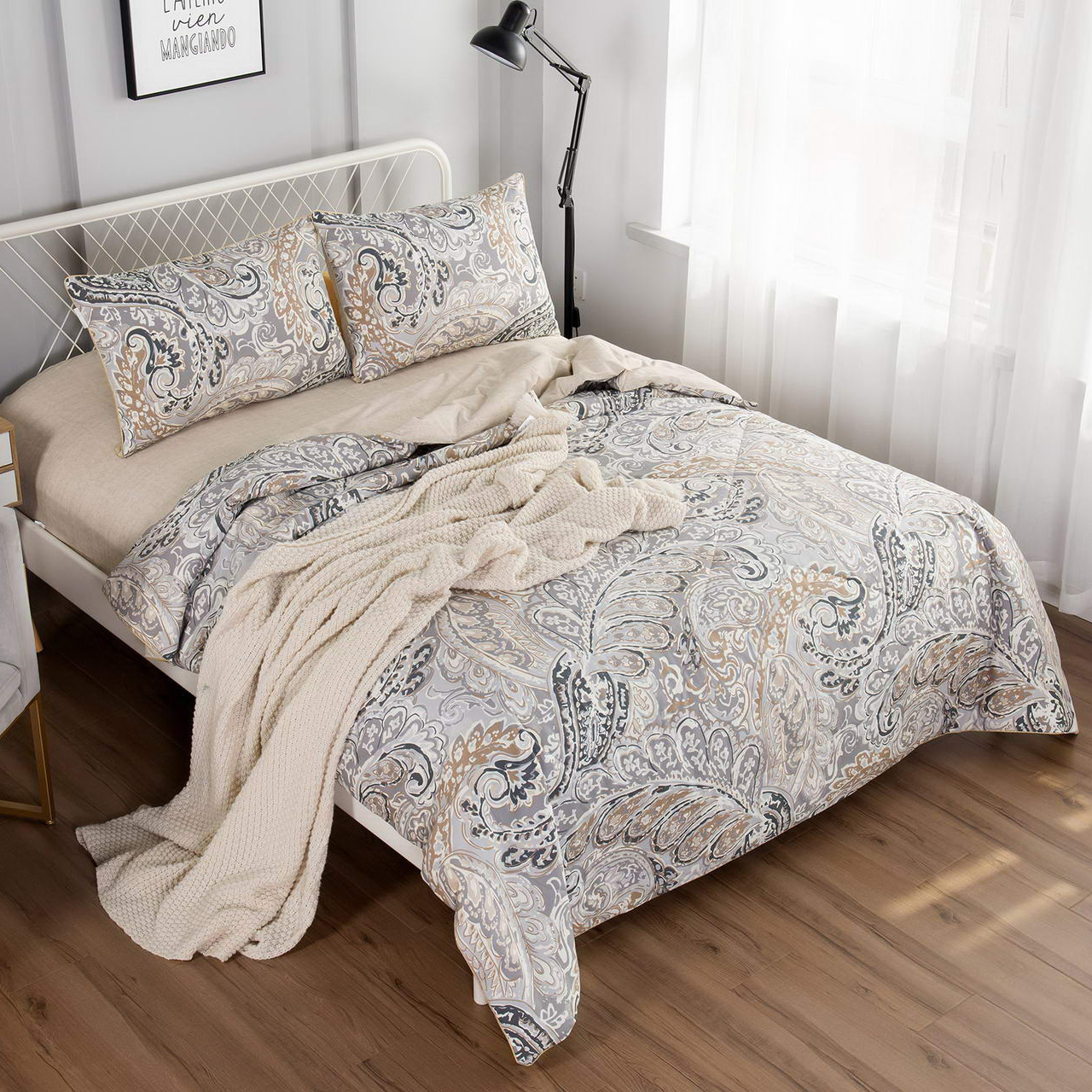 Комплект постельного белья Sofi De Marko Ришелье №12 с одеялом Евро, цвет мультиколор, размер Евро - фото 2
