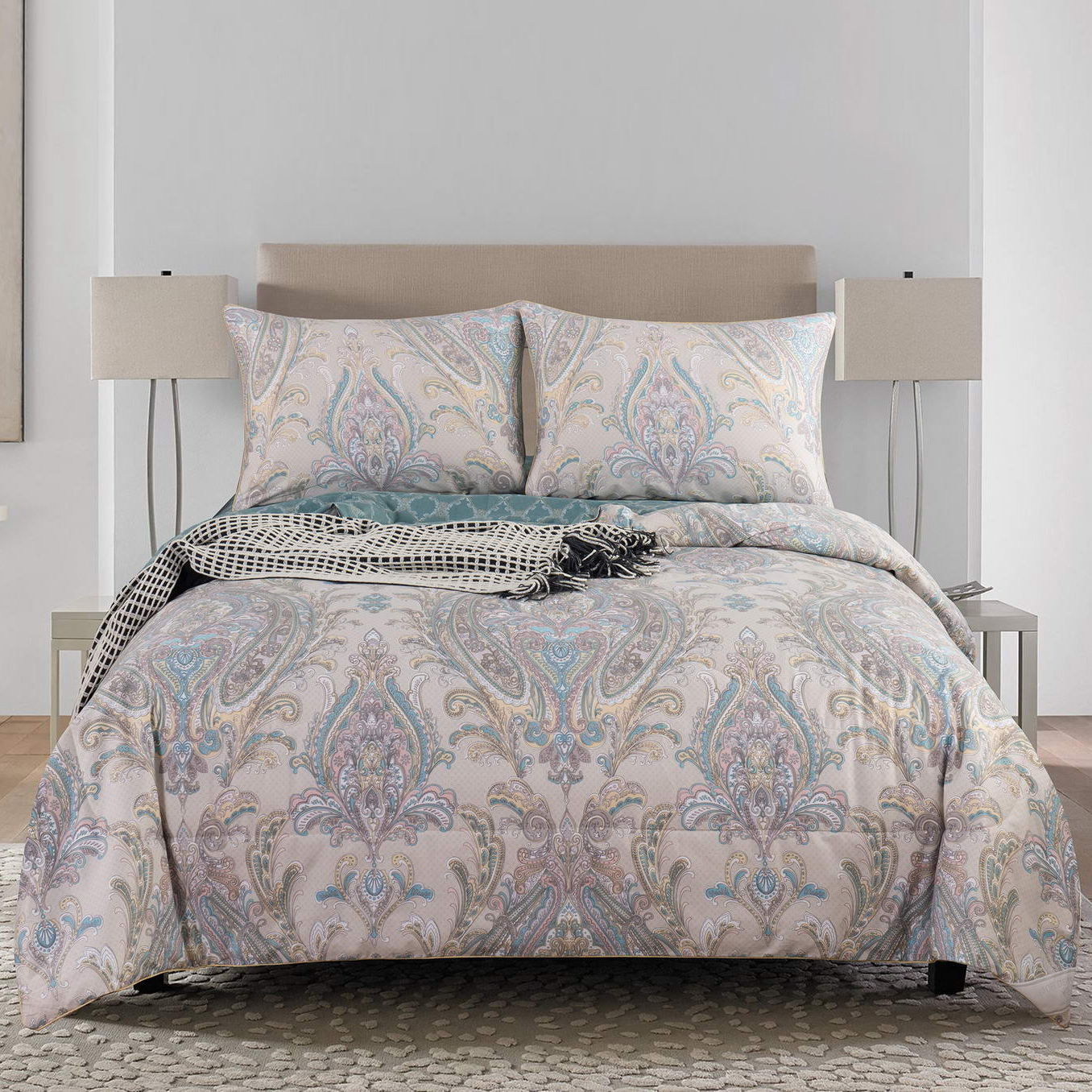 Комплект постельного белья Sofi De Marko Ришелье №7 с одеялом Евро, цвет мультиколор, размер Евро - фото 1