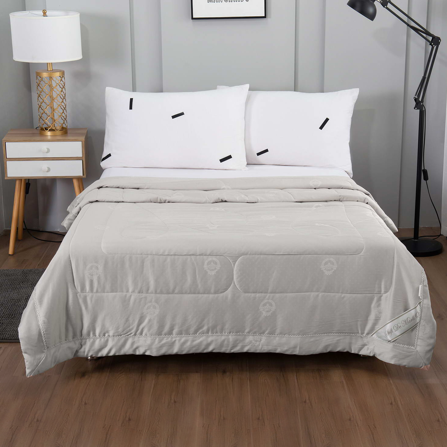 Одеяло Sofi De Marko Шарлиз серое 160х220 см, цвет серый - фото 1