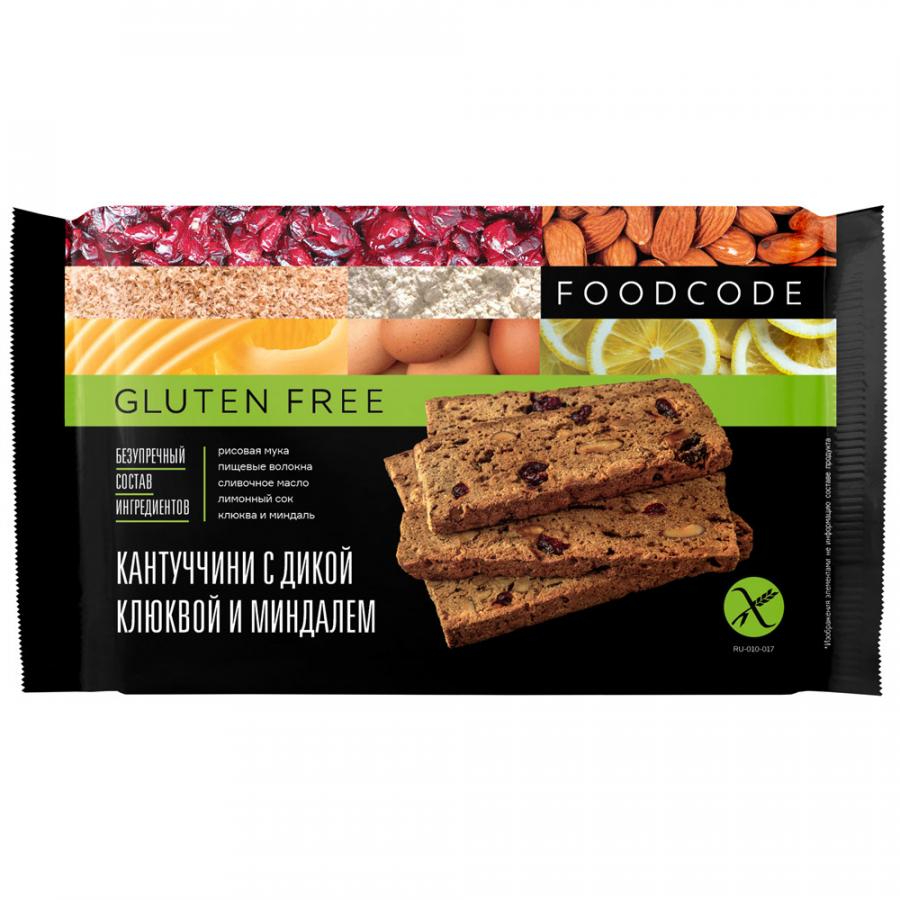 Кантуччини Foodcode с дикой клюквой и миндалем, 160 г