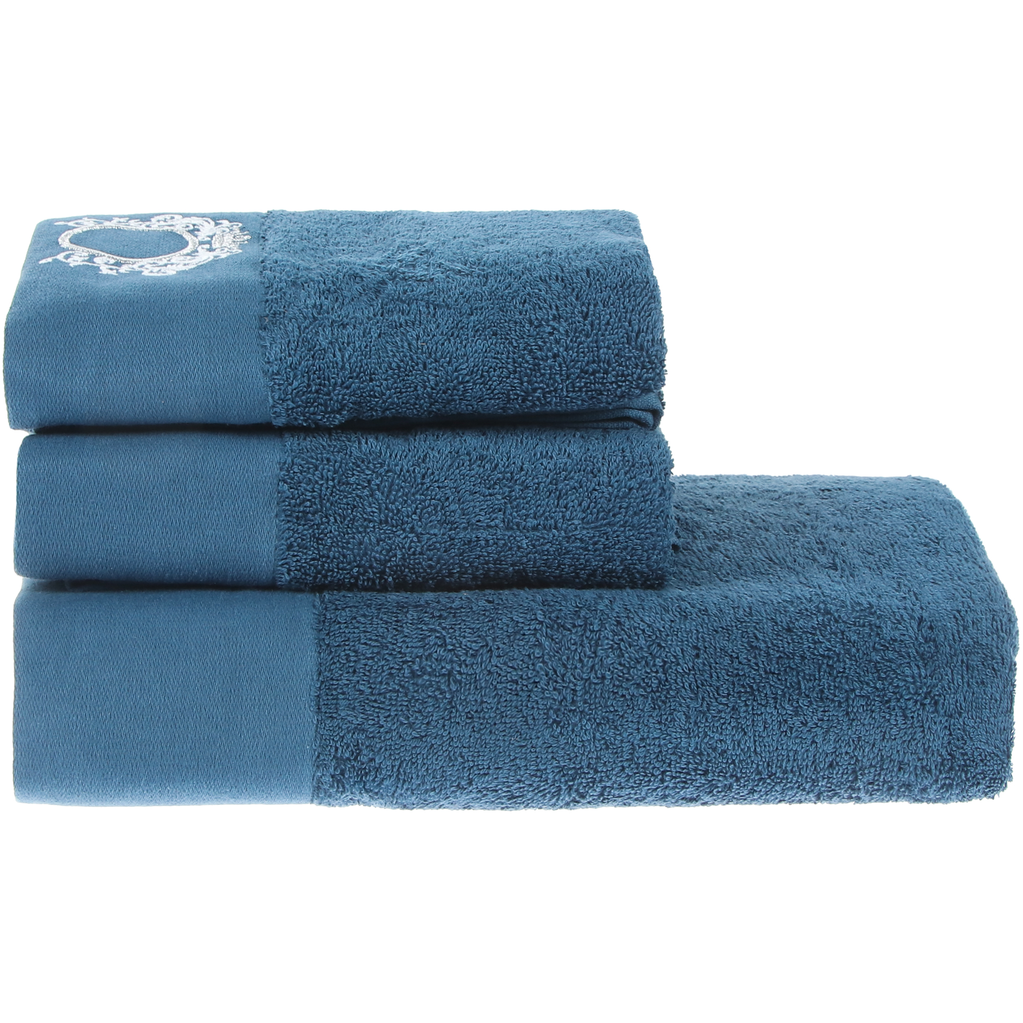 Набор полотенец Asil Royal 2 шт х 45х70 см, 1 шт х 70х140 см махровые синие, цвет синий - фото 4