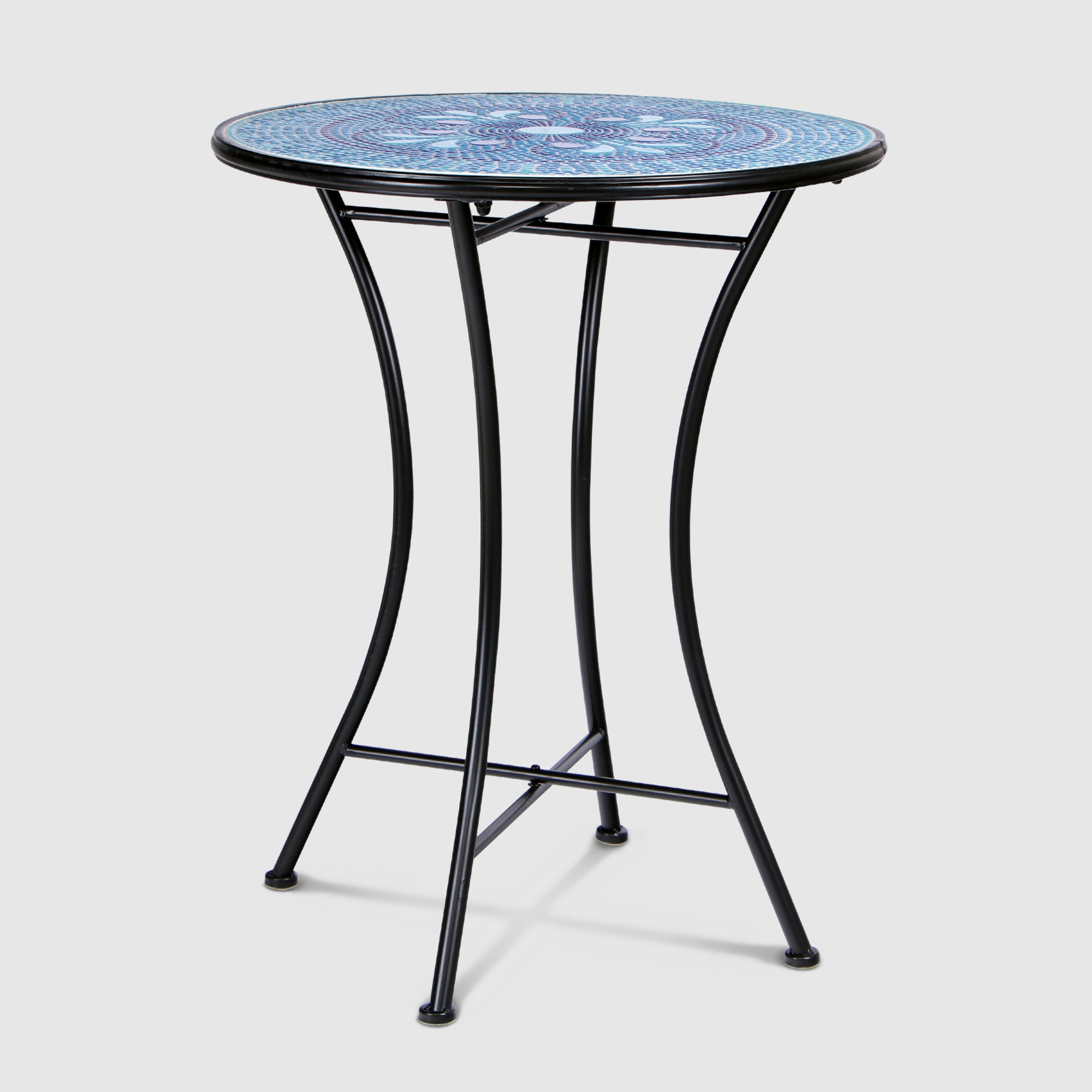 Стол с мозаикой Hengkai Crafts Крит 38х46х92 см, цвет черный