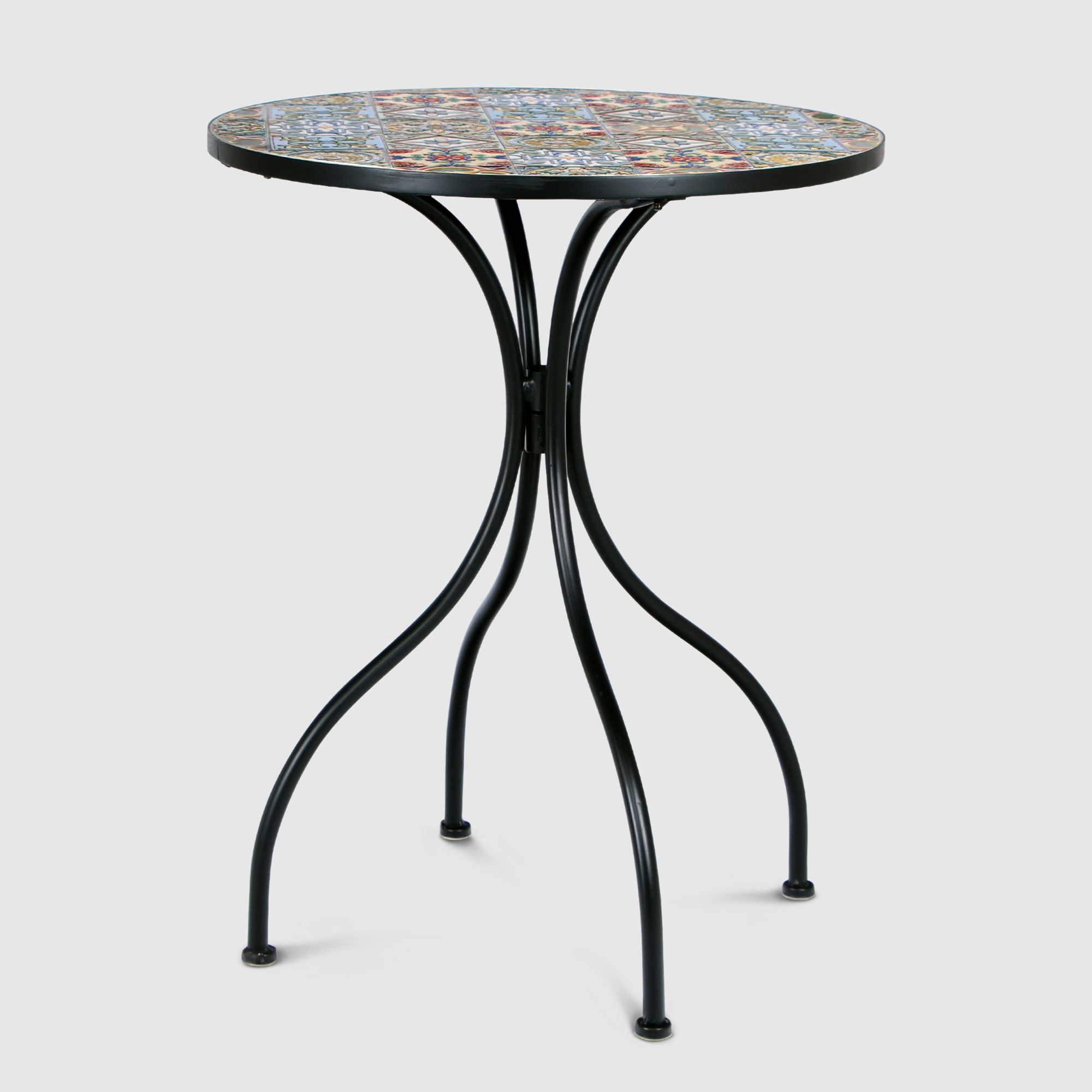 Стол с мозаикой Hengkai Crafts Порту 38х46х92 см, цвет черный - фото 1