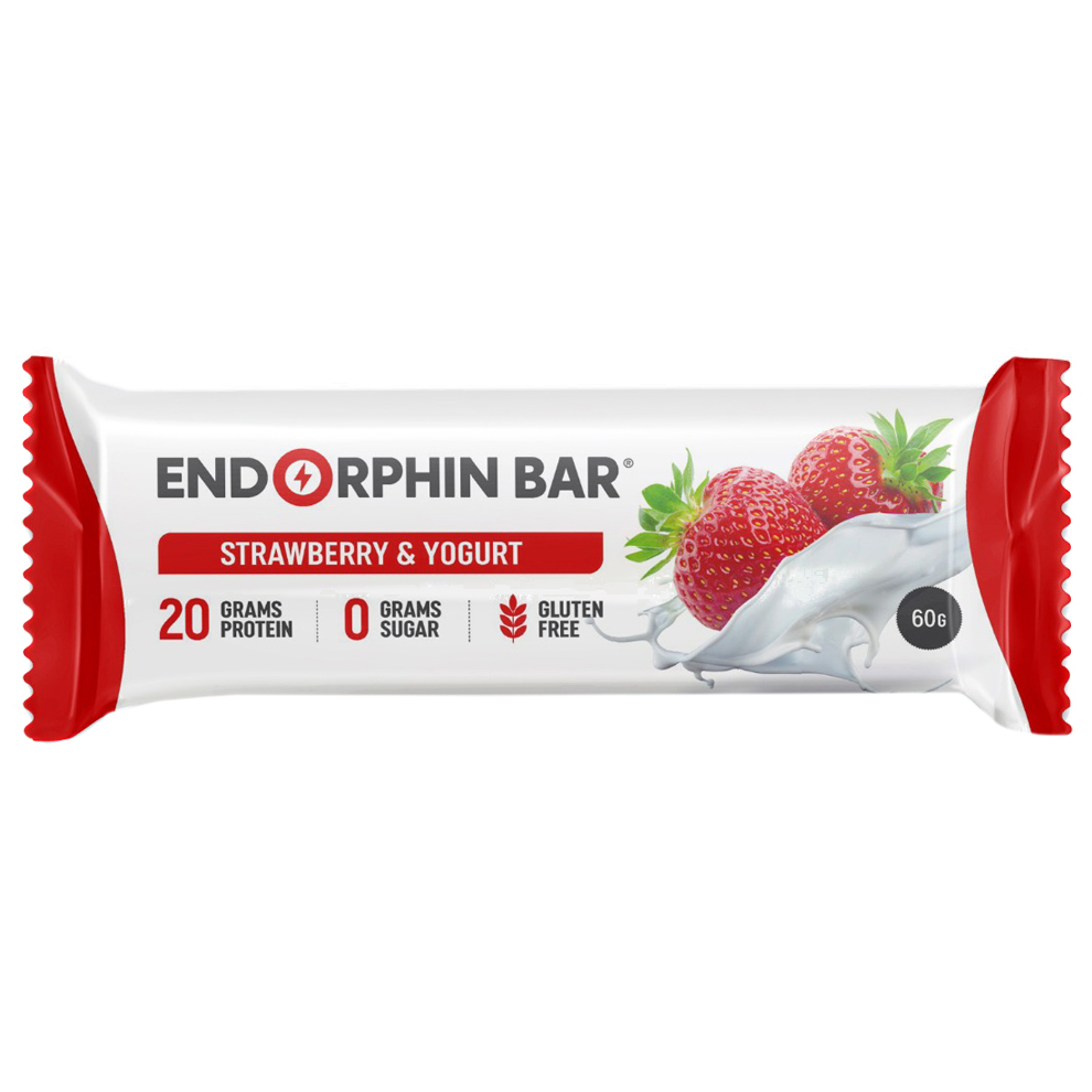 фото Батончик протеиновый endorphin bar клубника, йогурт 60 г