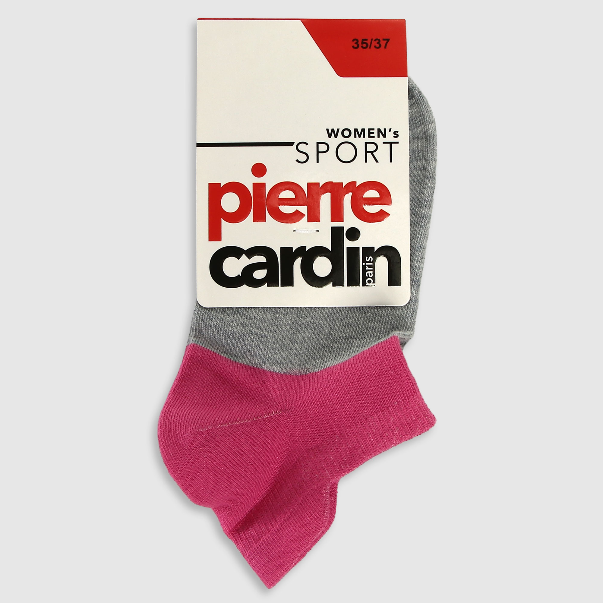 Женские носки Pierre Cardin серые с розовым (351)