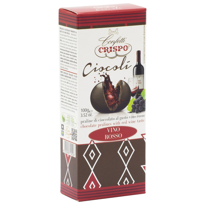Конфеты шоколадные Crispo с красным вином 100 г