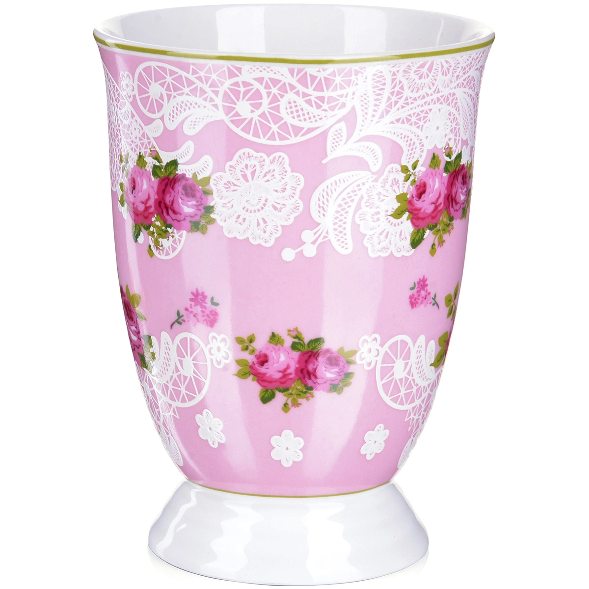 фото Кружка loraine цветы розовая 330 мл