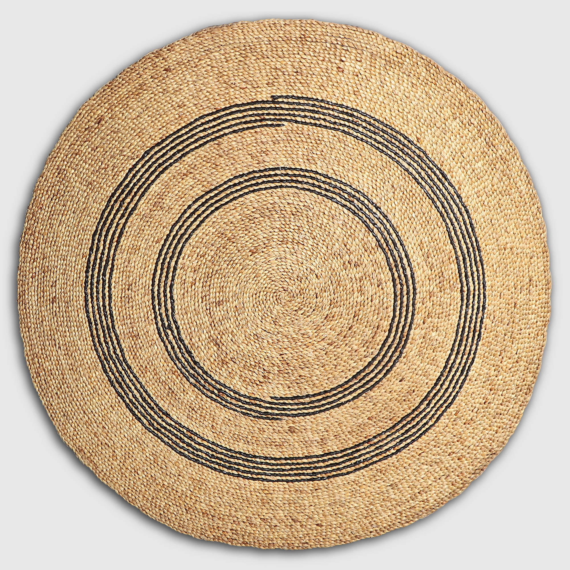 Коврик Rattan grand rug tenun nagan, песочный с полосами, д 150 см