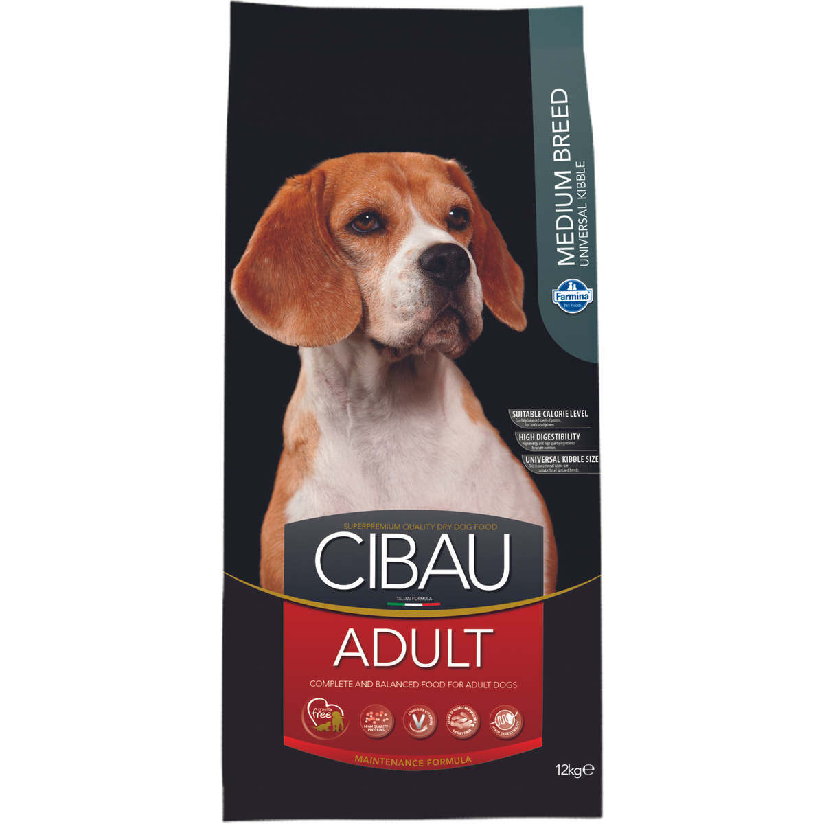 Корм для собак Farmina Cibau Adult средних пород 12 кг, размер для средних пород - фото 1