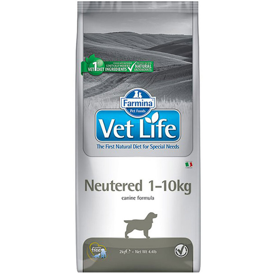 фото Корм для собак farmina vet life neutered 1-10kg для стерилизованных собак весом до 10кг, 2 кг