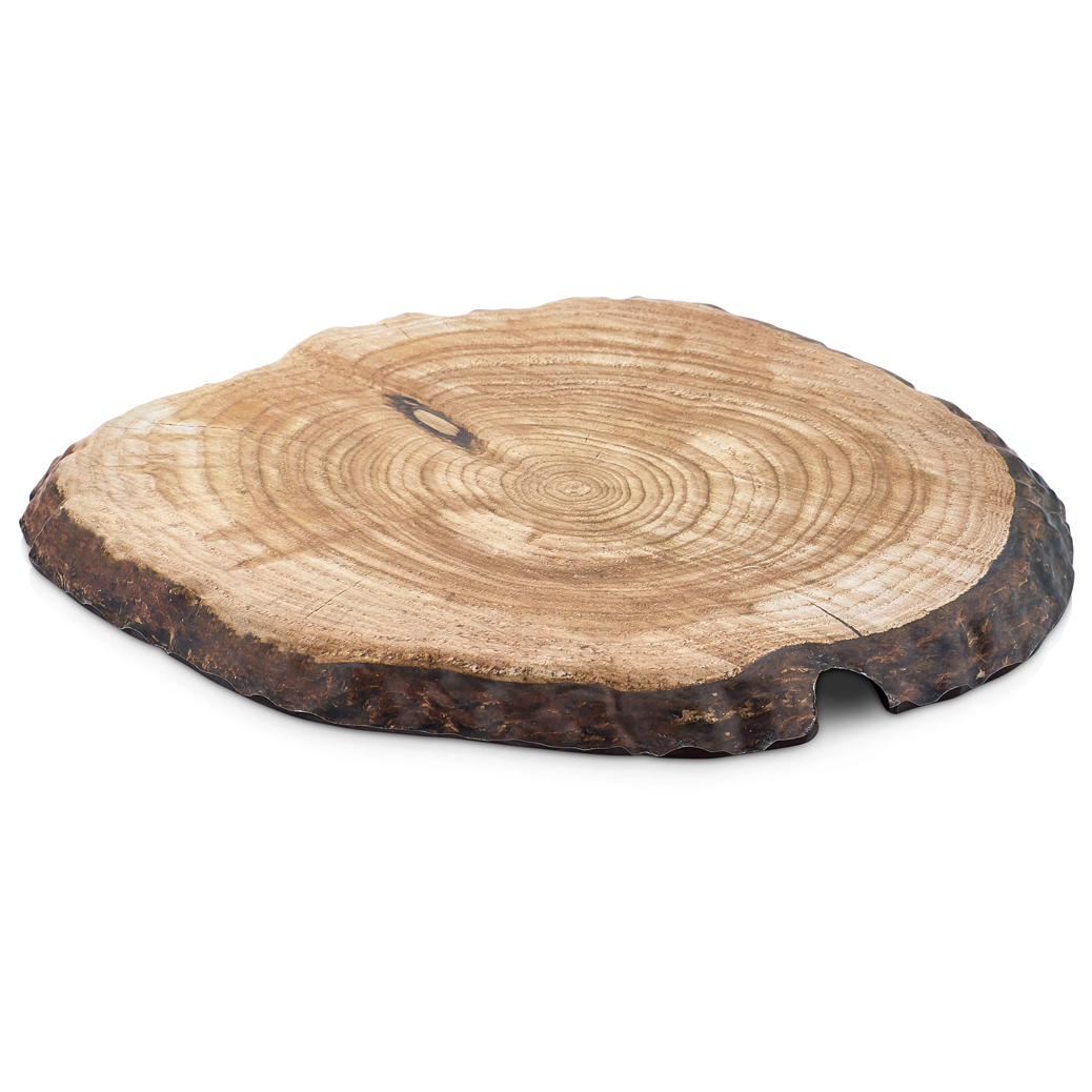Блюдо круглое Kulsan Wood Effect 33х30 см, цвет натуральное дерево - фото 1