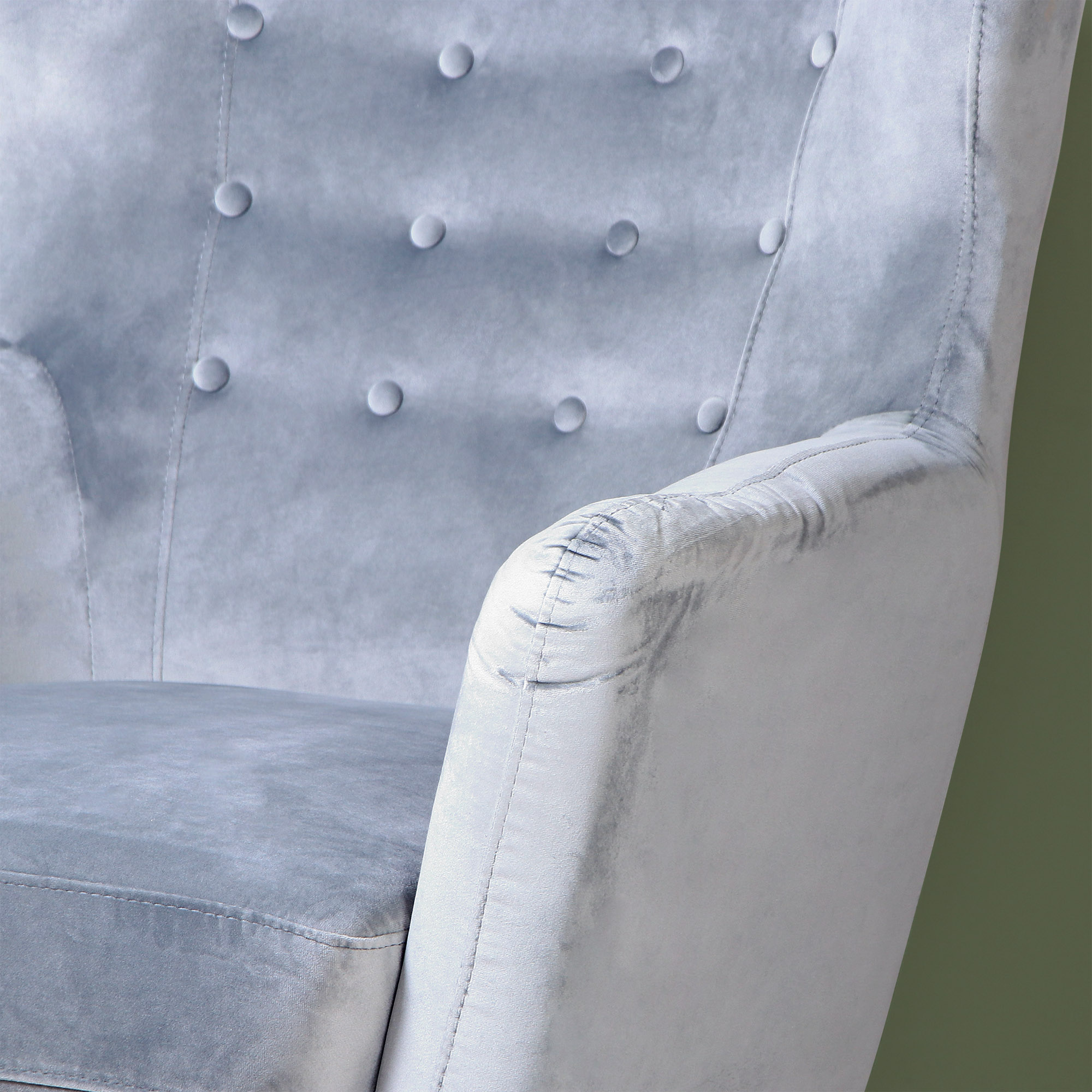 Кресло Liyasi Элфи серое 80x81x93 см Велюр, цвет серый - фото 6
