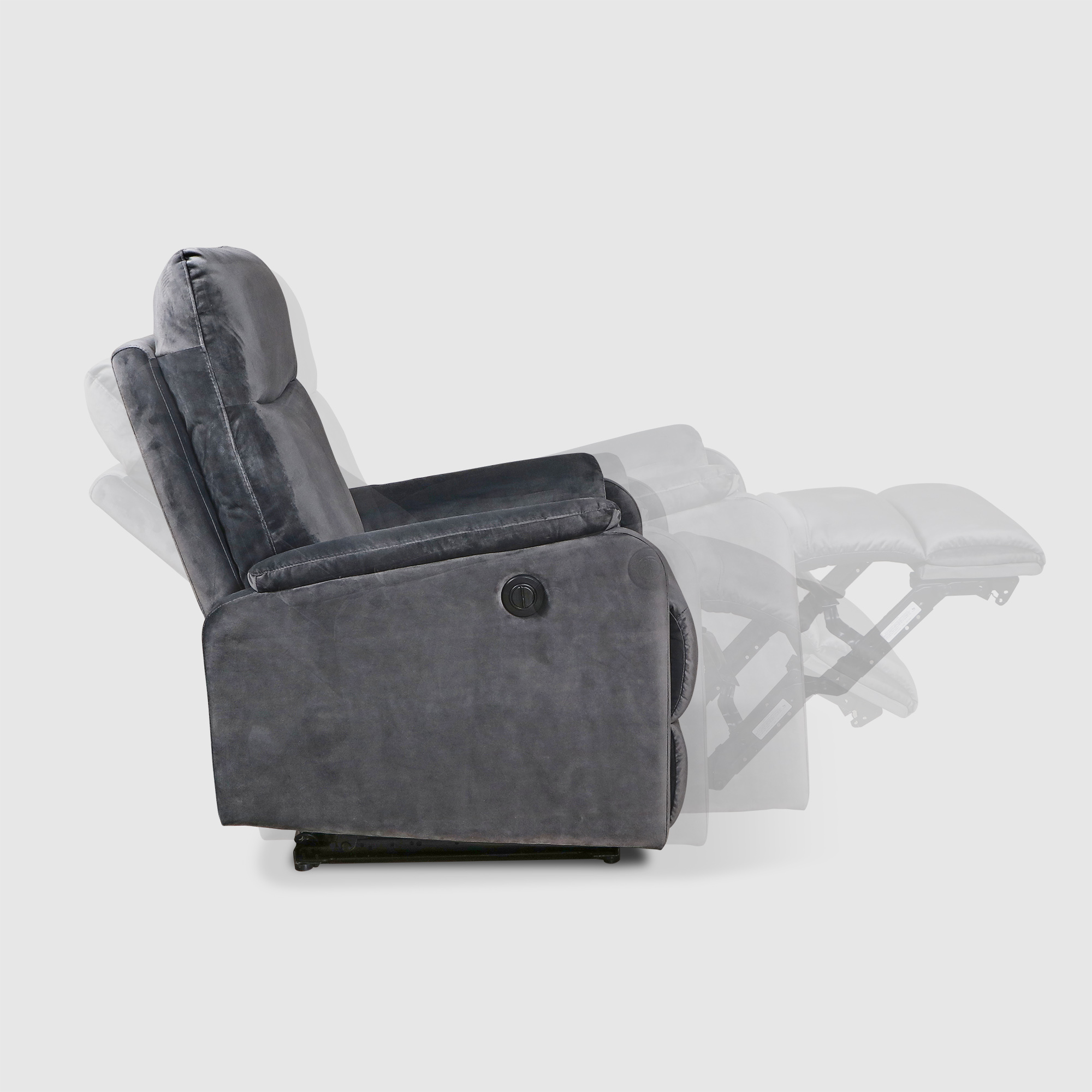 Кресло-реклайнер механическое Liyasi 71x90x101 см Серый - фото 5