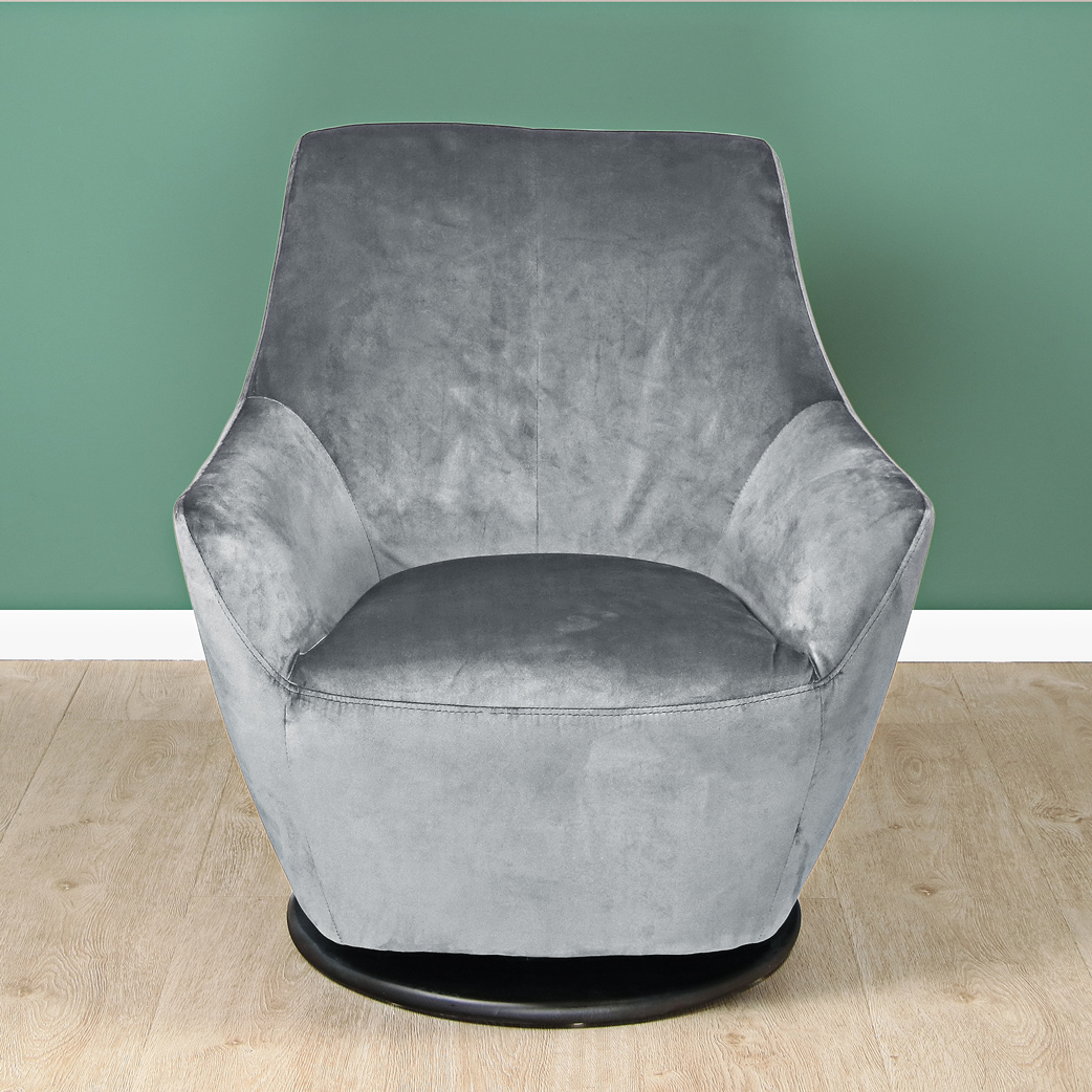 Кресло Liyasi Эви серое 87x94x91 см, цвет черный - фото 3