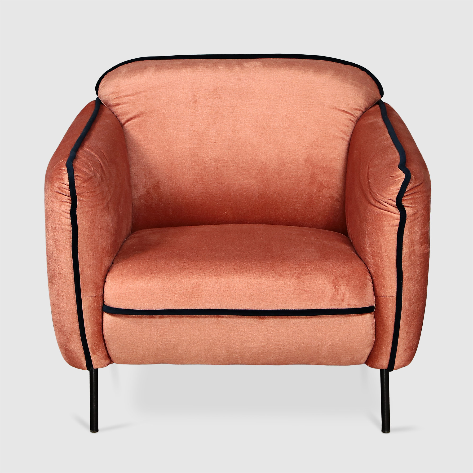 Кресло Liyasi Кайли розовое 86х84.5х79 см, цвет черный - фото 1