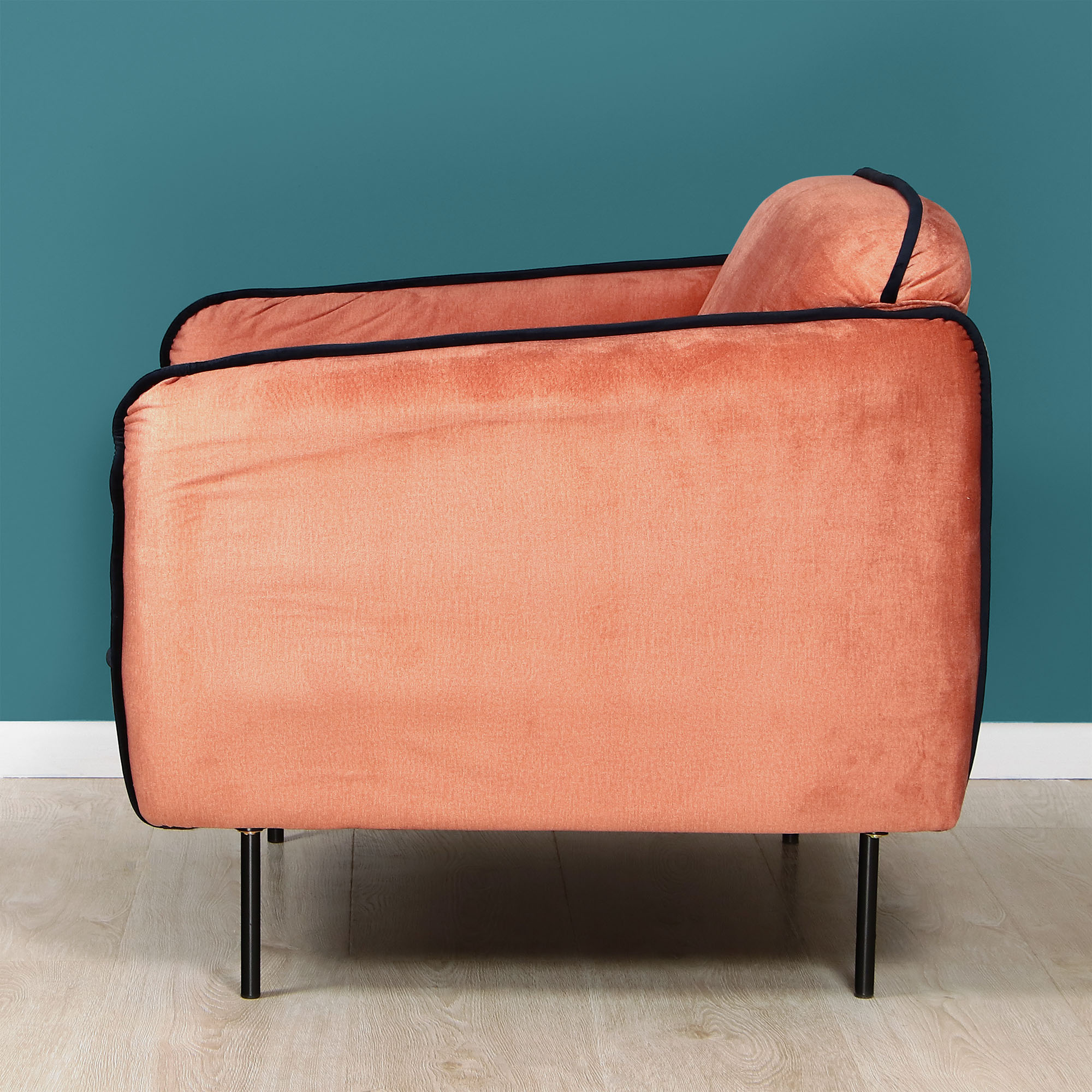 Кресло Liyasi Кайли розовое 86х84.5х79 см, цвет черный - фото 3