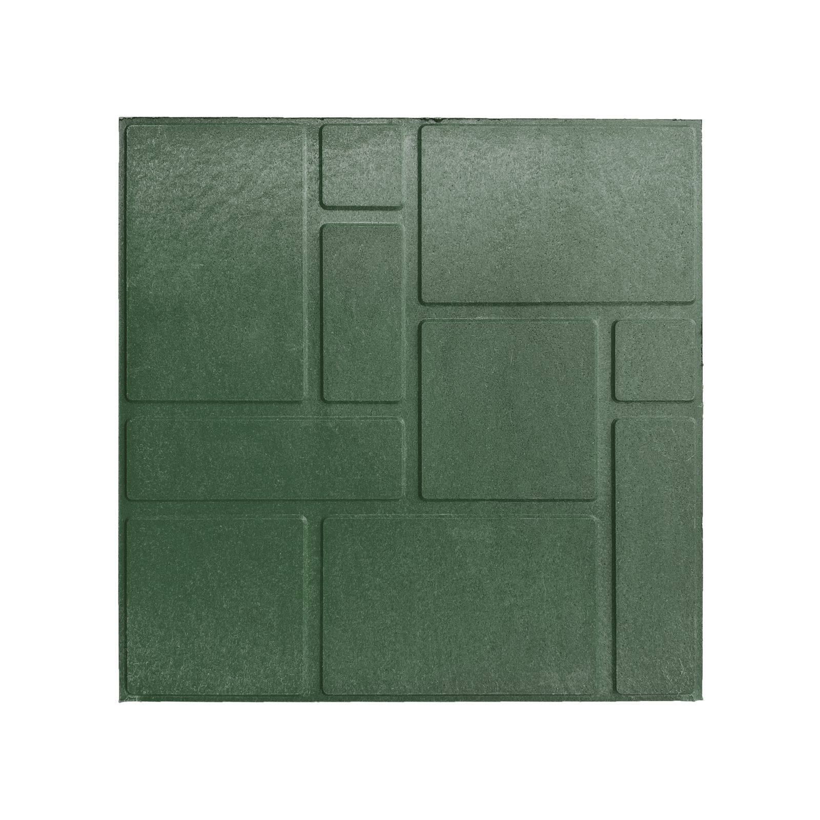Плитка полимерпесчаная Экогум Кирпичи,33х33см, толщина 20мм, цвет зеленый, 4шт/уп