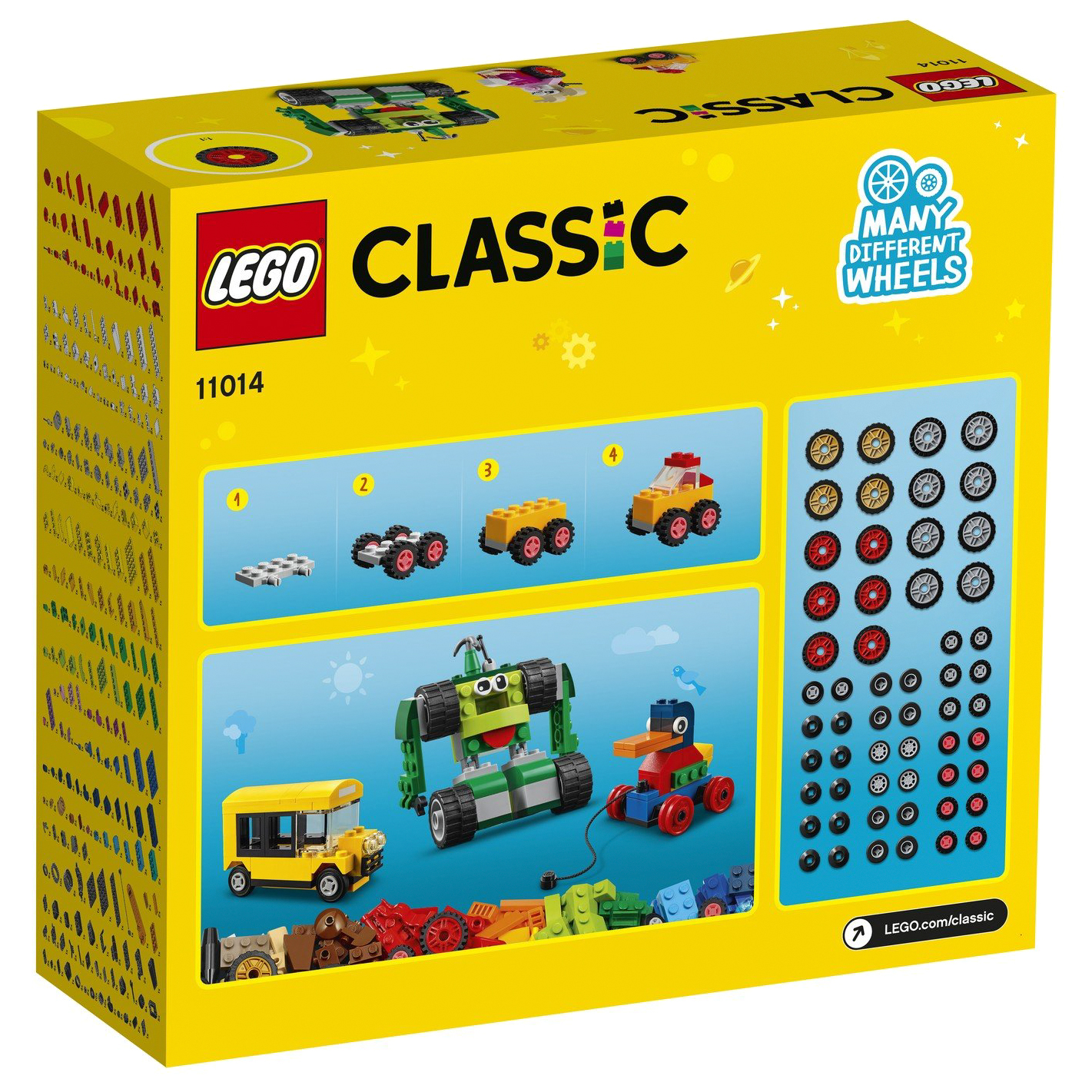 фото Конструктор lego classic кубики и колёса