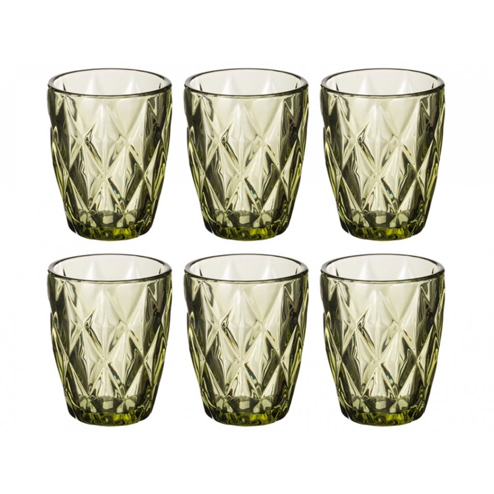 Набор стаканов Lenardi Color series 270 мл 6 шт, цвет зеленый - фото 2