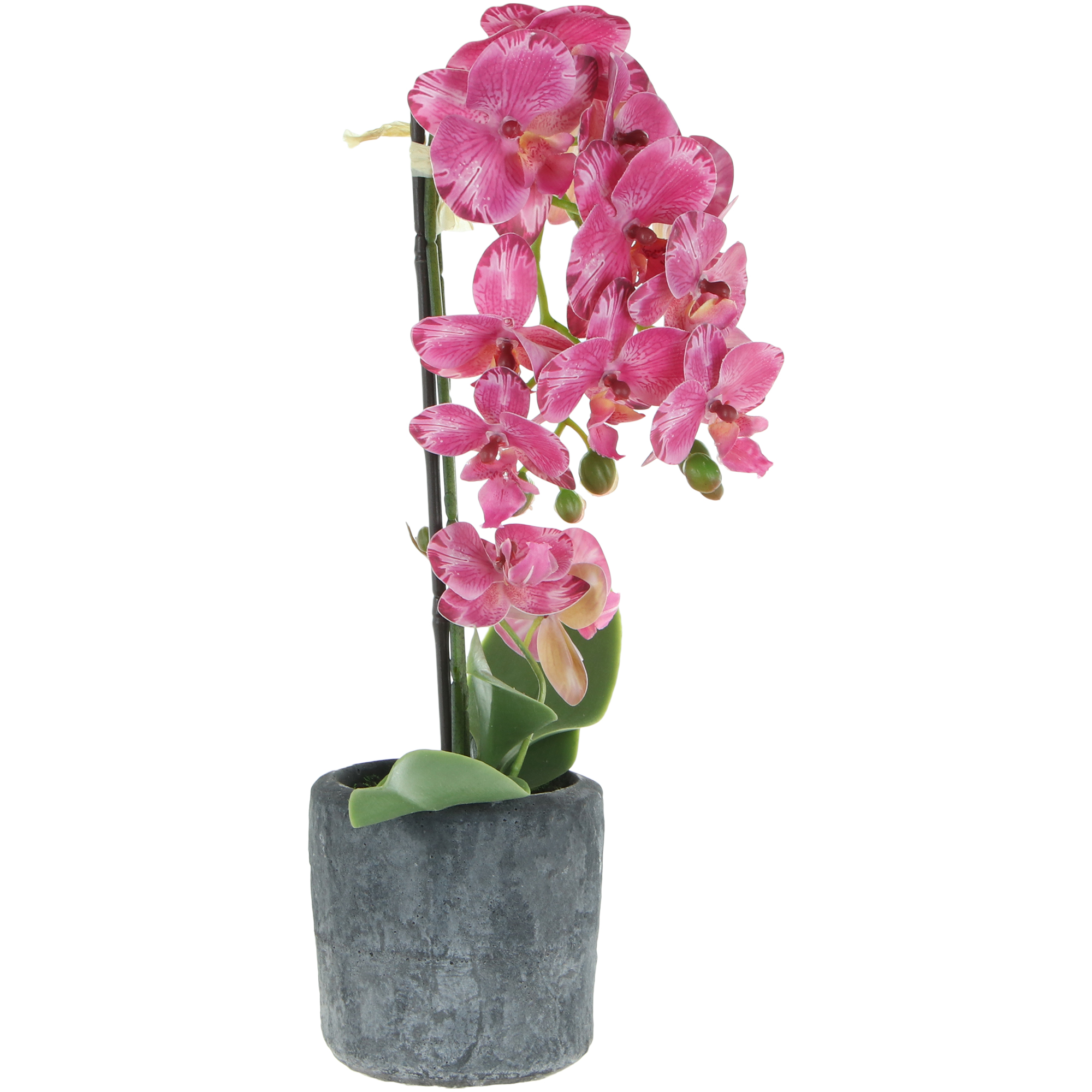 Цветок искусственный в горшке Fuzhou Light орхидея 3 цвета 42 см - фото 1
