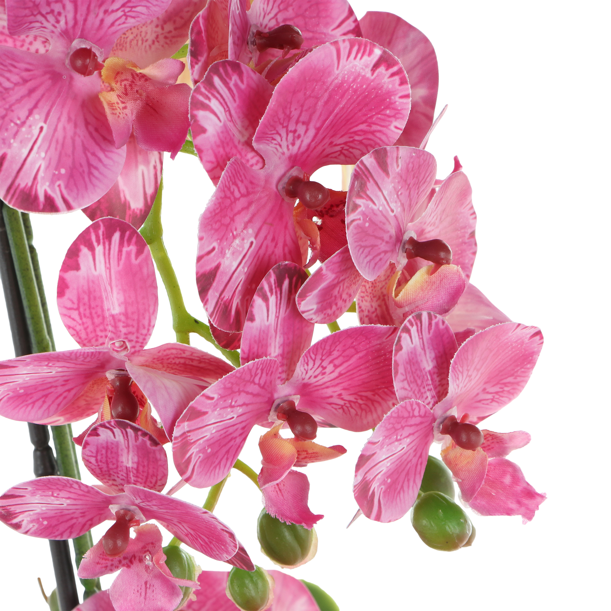 Цветок искусственный в горшке Fuzhou Light орхидея 3 цвета 42 см - фото 3